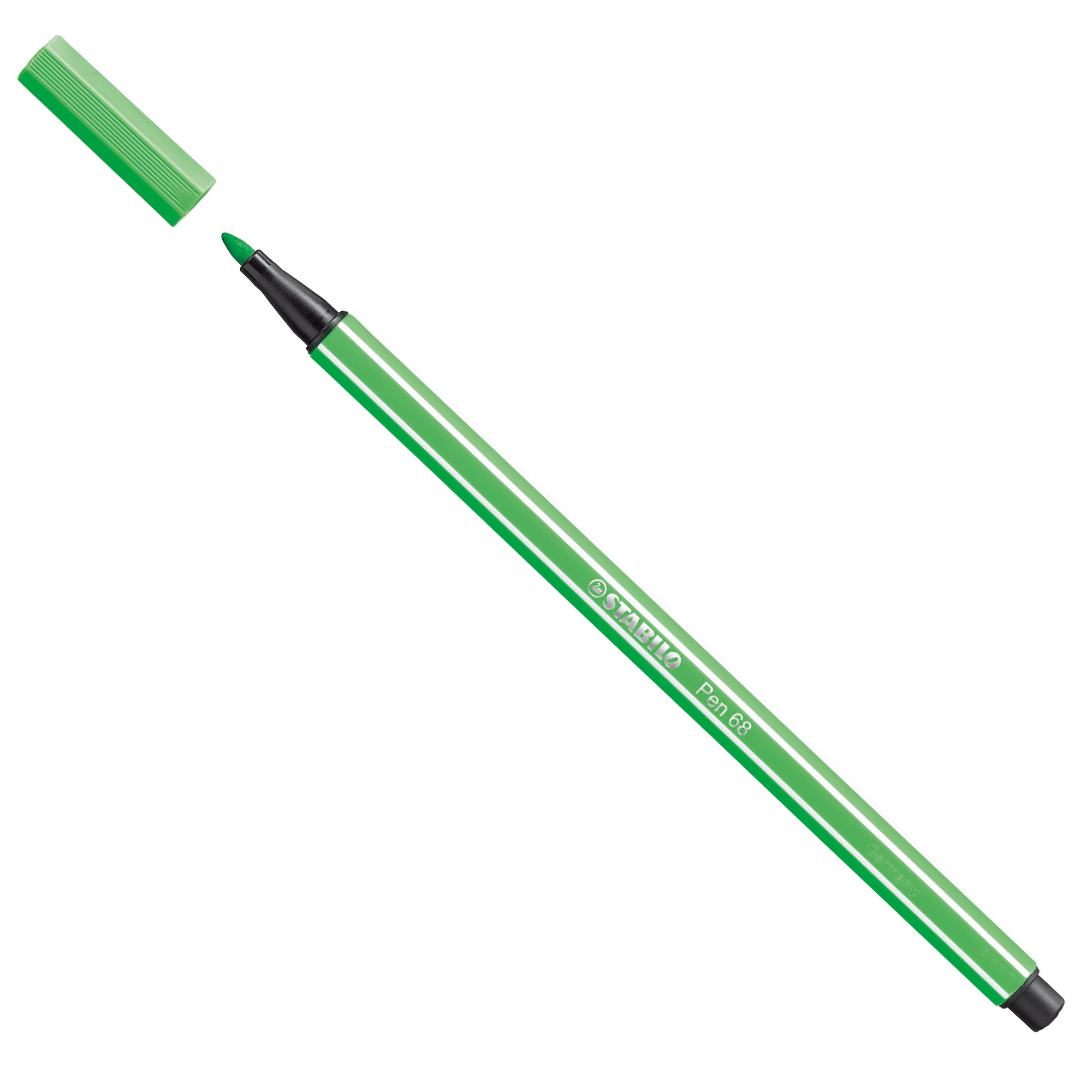 STABILO Pen 68 - Penna punta in fibra - smeraldo chiaro - inchiostro base acqua - 1 mm - medio