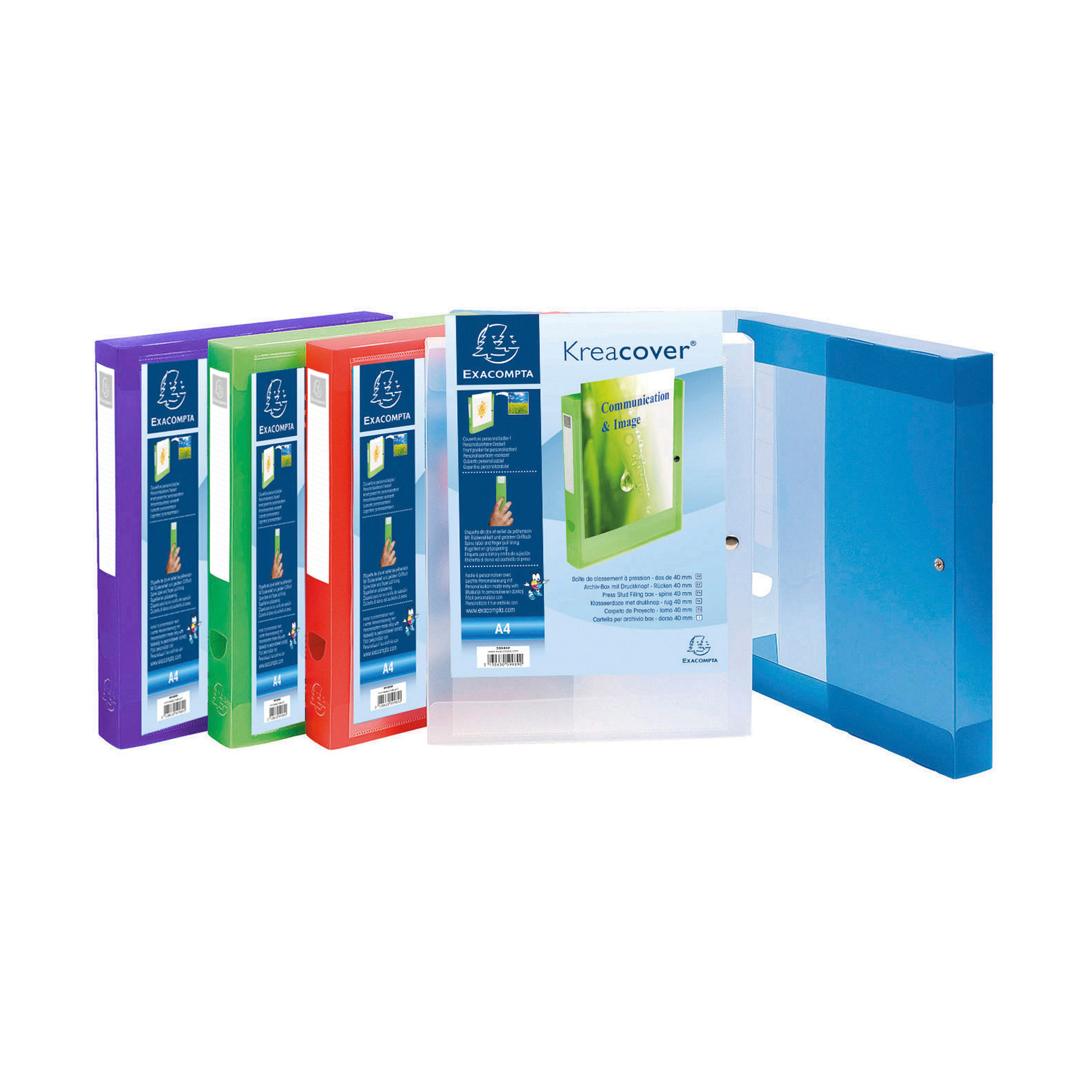 Cartella 3 lembi con bottone Kreacover - A4 …