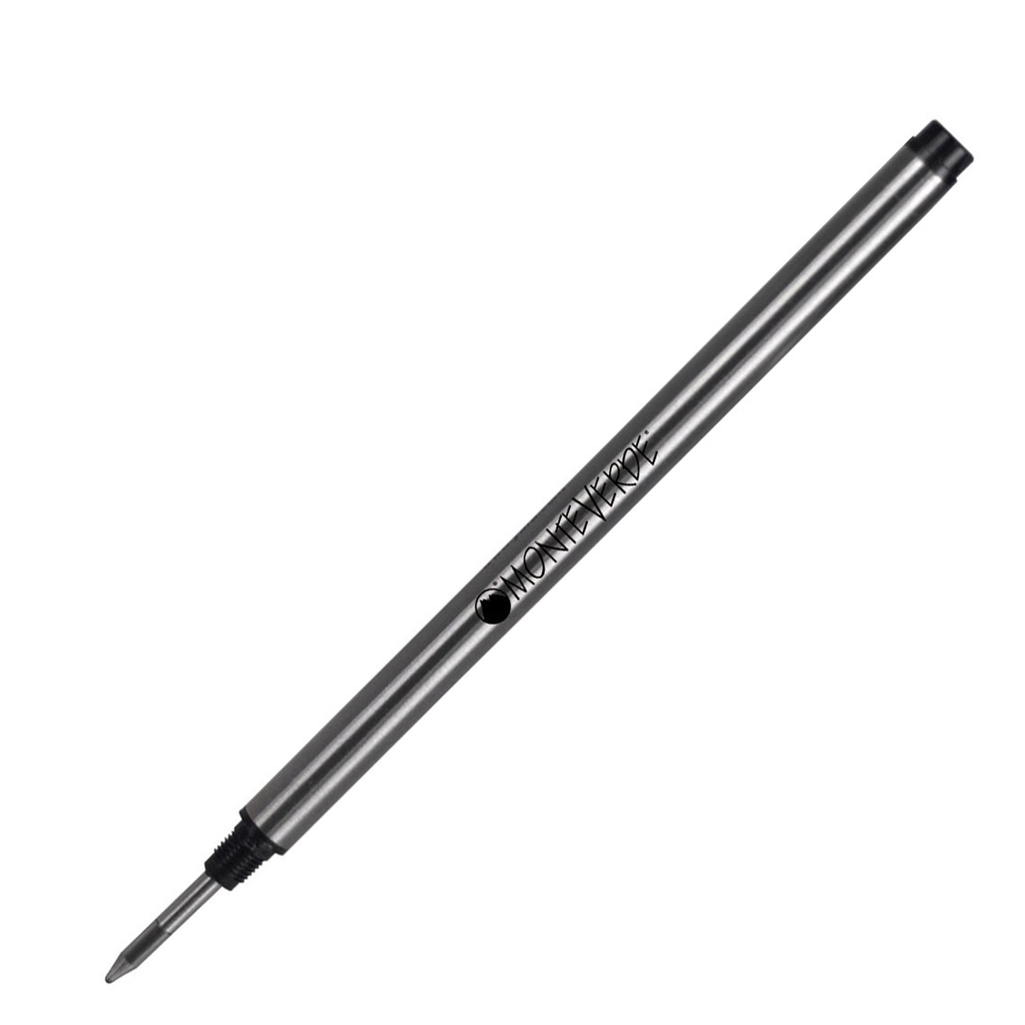 Refill in metallo per roller Montblanc - punta fine - nero - Monteverde - conf. 2 pezzi
