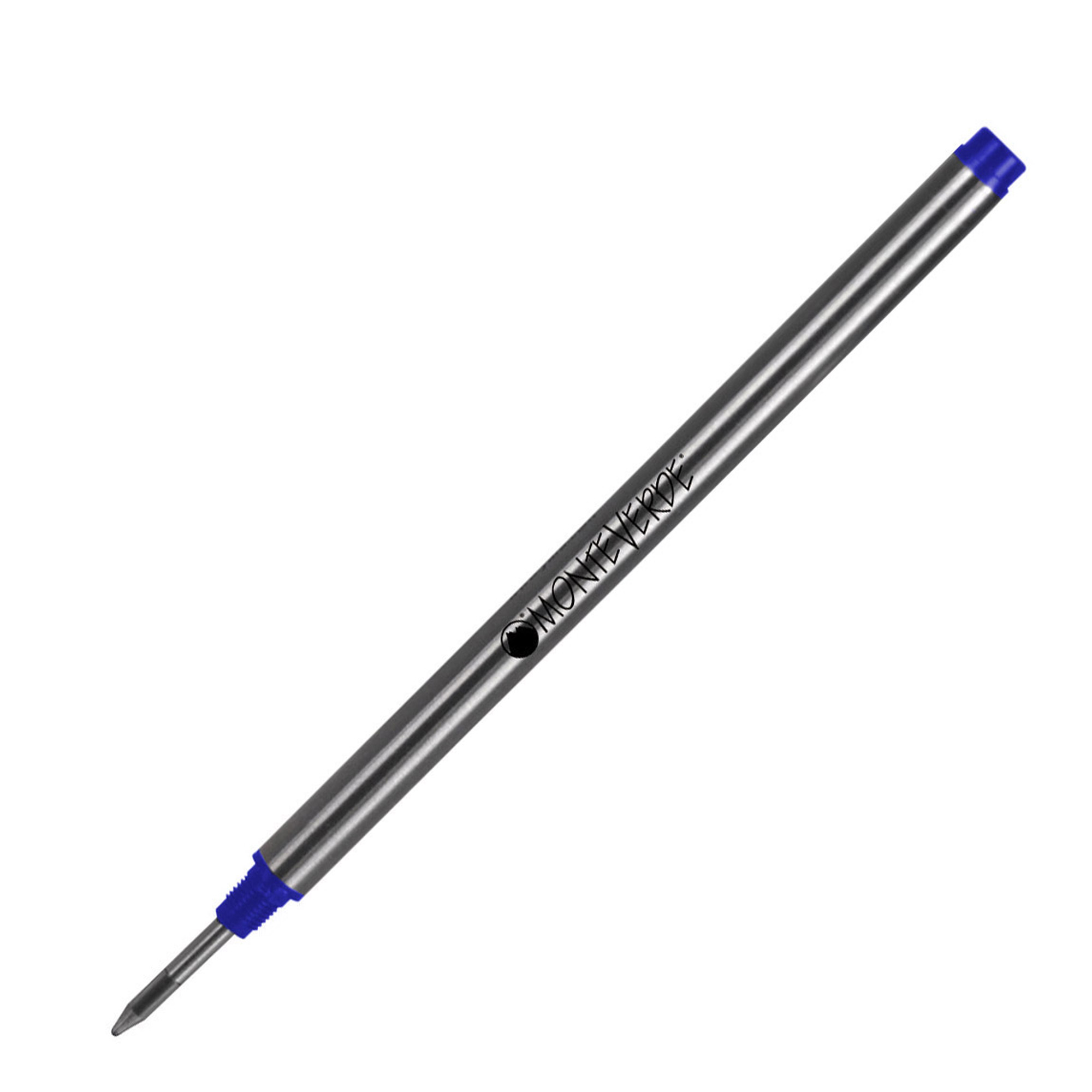 Refill in metallo per roller Montblanc - punta fine - blu - Monteverde - conf. 2 pezzi