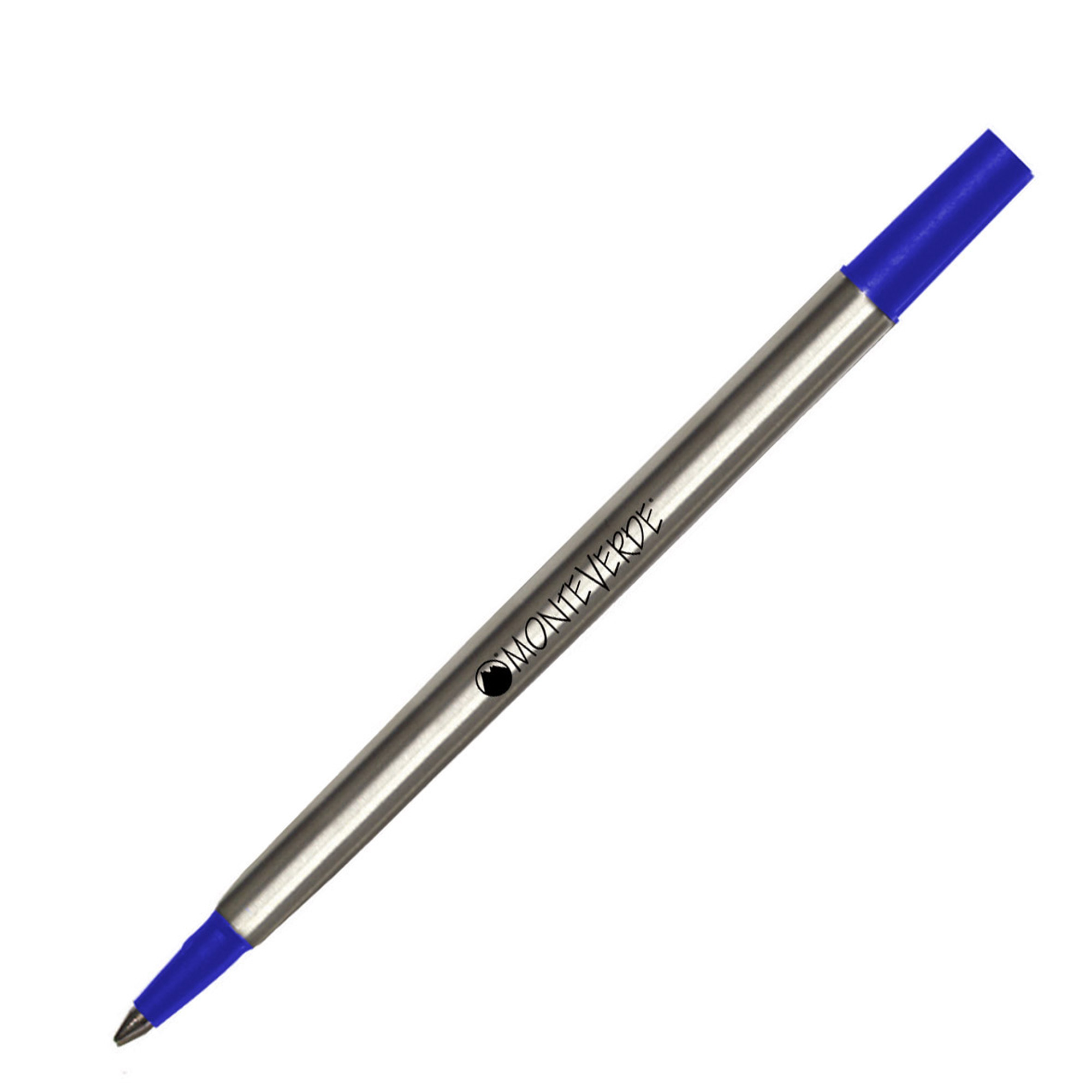 Refill in metallo per roller Parker - punta fine - blu - Monteverde - conf. 2 pezzi