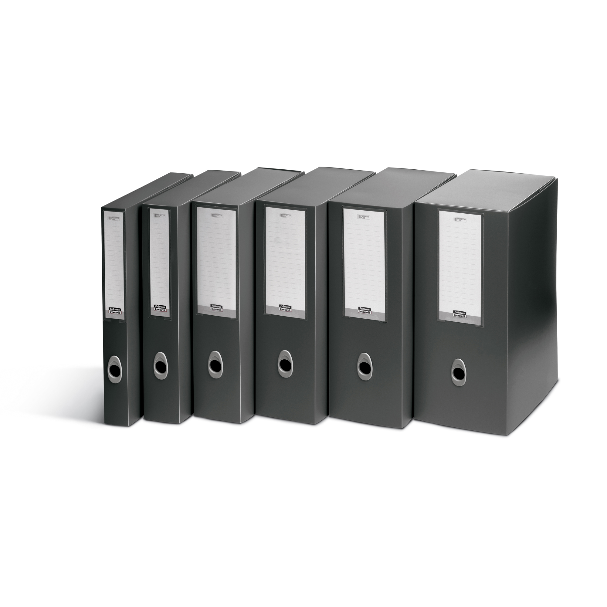 Scatola progetto Plus Vip - 34,5 x 24,5 cm - dorso 4 cm - grigio antracite - Fellowes