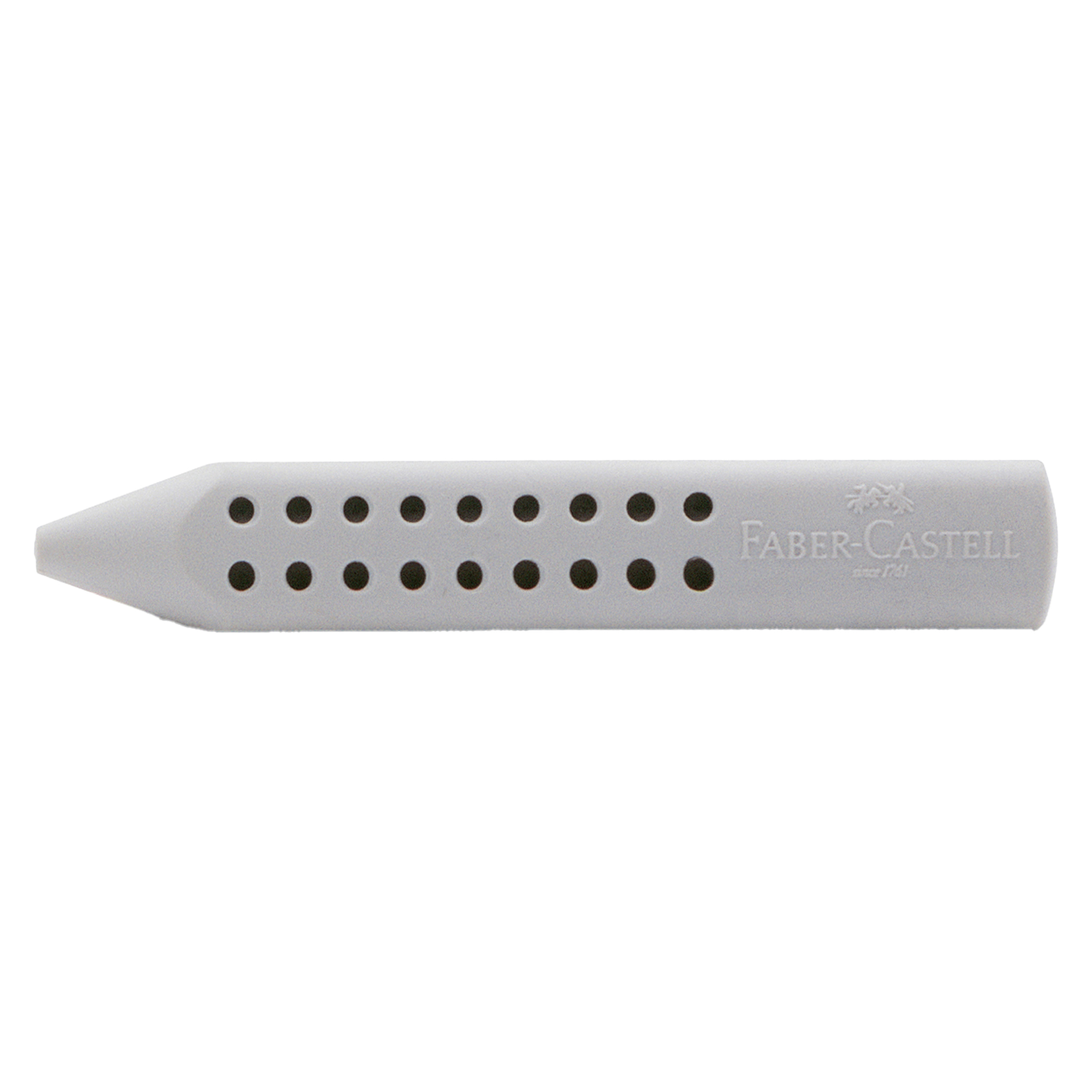 Gomma a forma di matita Grip 2001 - 90x15x15mm - grigia - Faber-Castell
