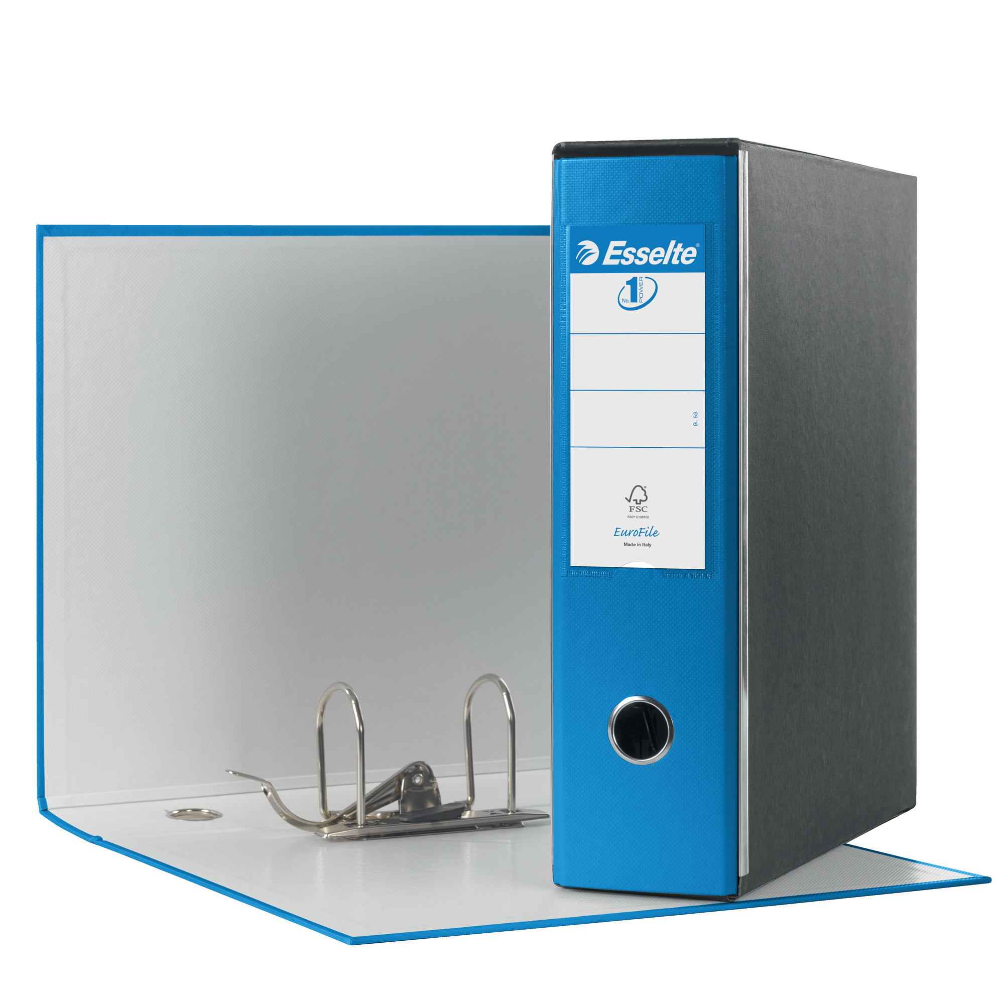 Registratore Eurofile G53 - dorso 8 cm - commerciale 23 x 30 cm - blu vivida - Esselte