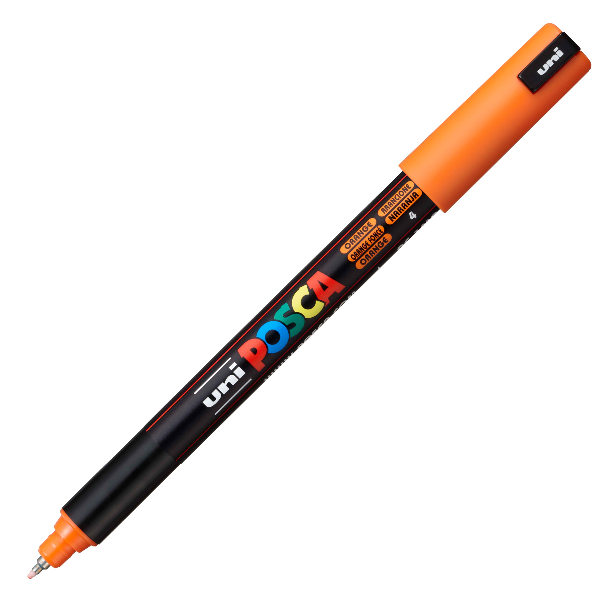 Marcatore a base d'acqua Uni Posca Pen PC1M - punta extra fine 0,7mm - arancio - Uni Mitsubishi