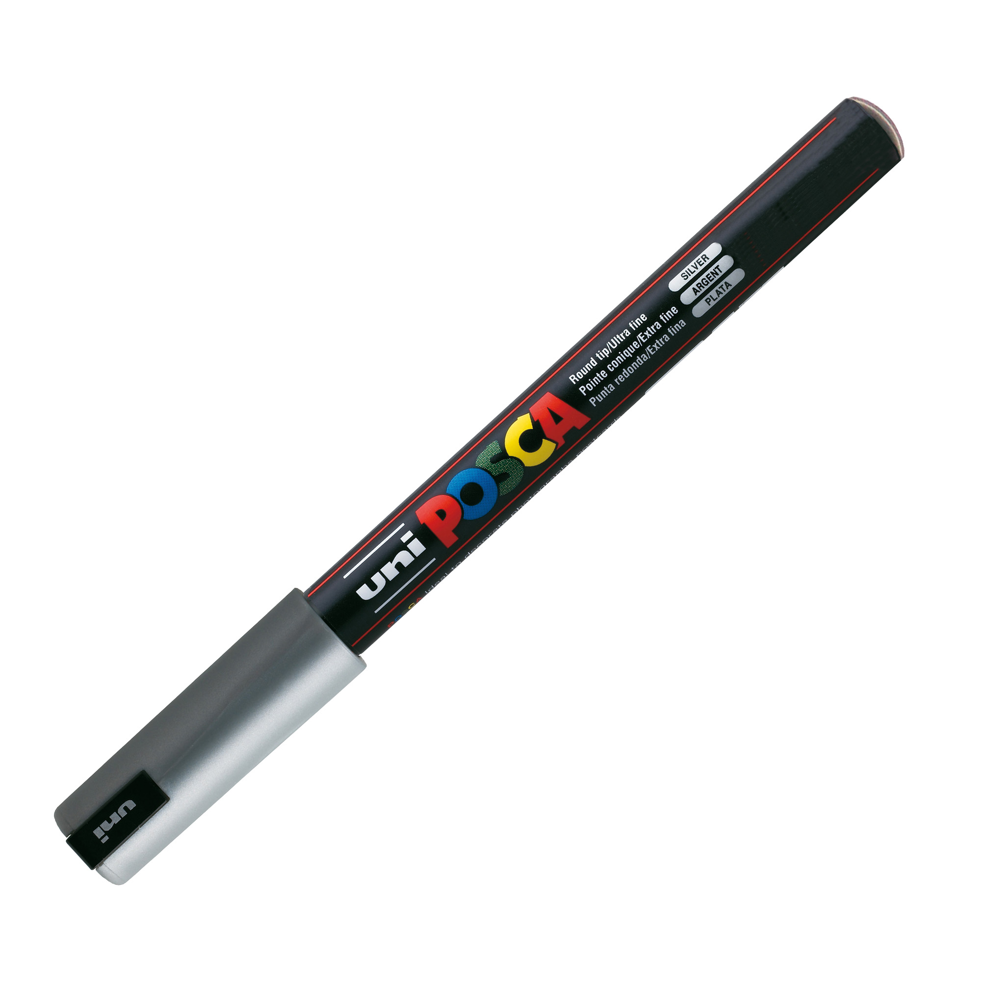 Marcatore a base d'acqua Uni Posca Pen PC1M - punta extra fine 0,7mm - argento - Uni Mitsubishi
