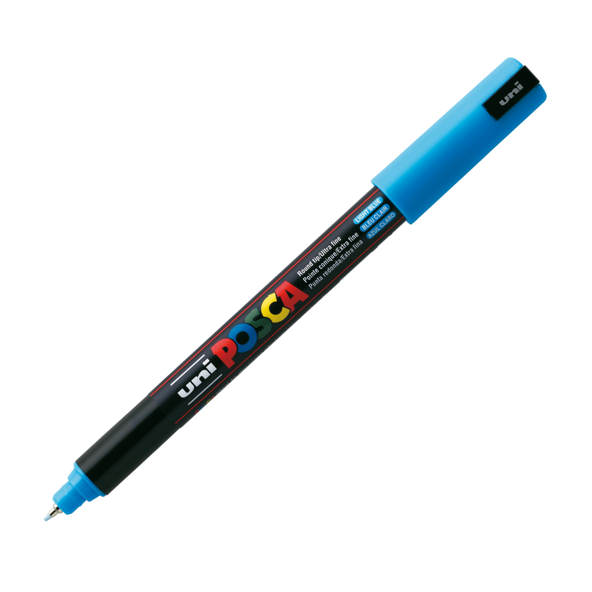Marcatore a base d'acqua Uni Posca Pen PC1M - punta extra fine 0,7mm - azzurro - Uni Mitsubishi