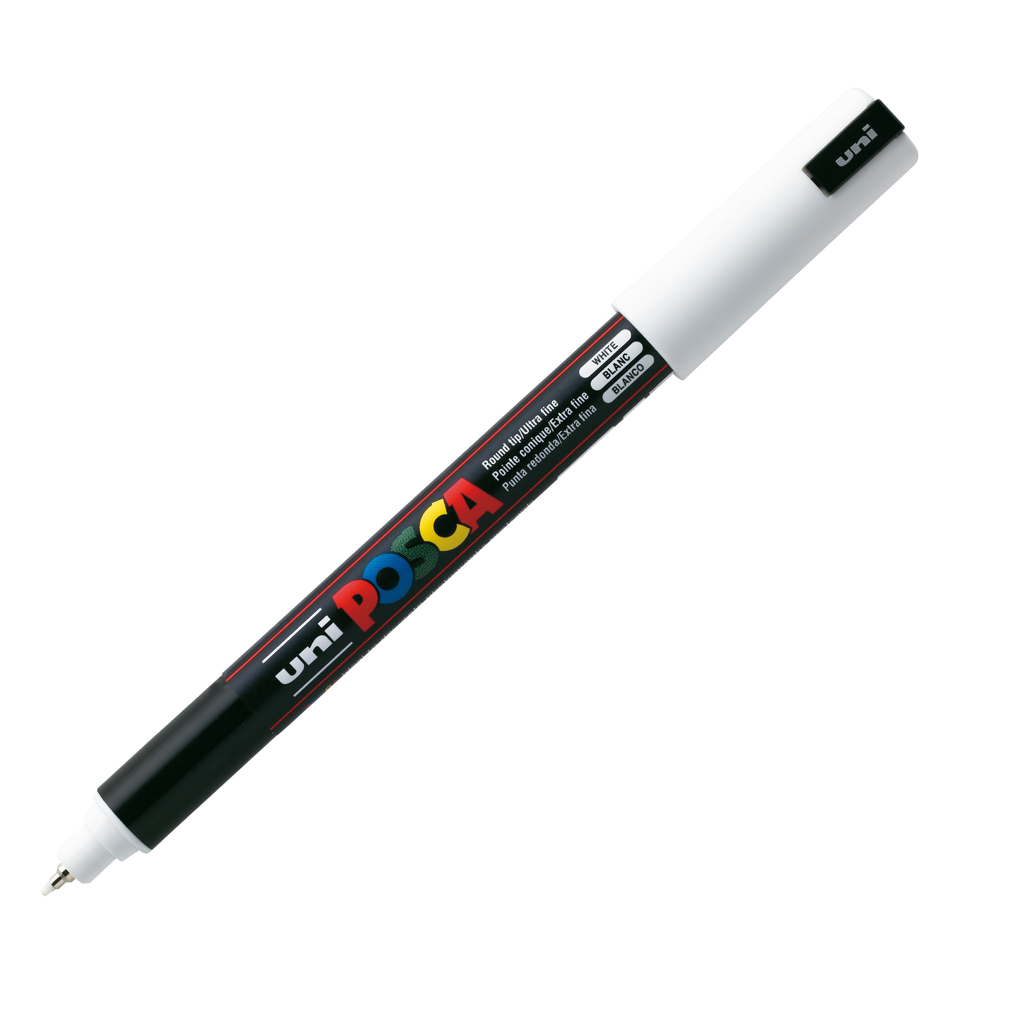 Marcatore a base d'acqua Uni Posca Pen PC1M - punta extra fine 0,7mm - bianco - Uni Mitsubishi