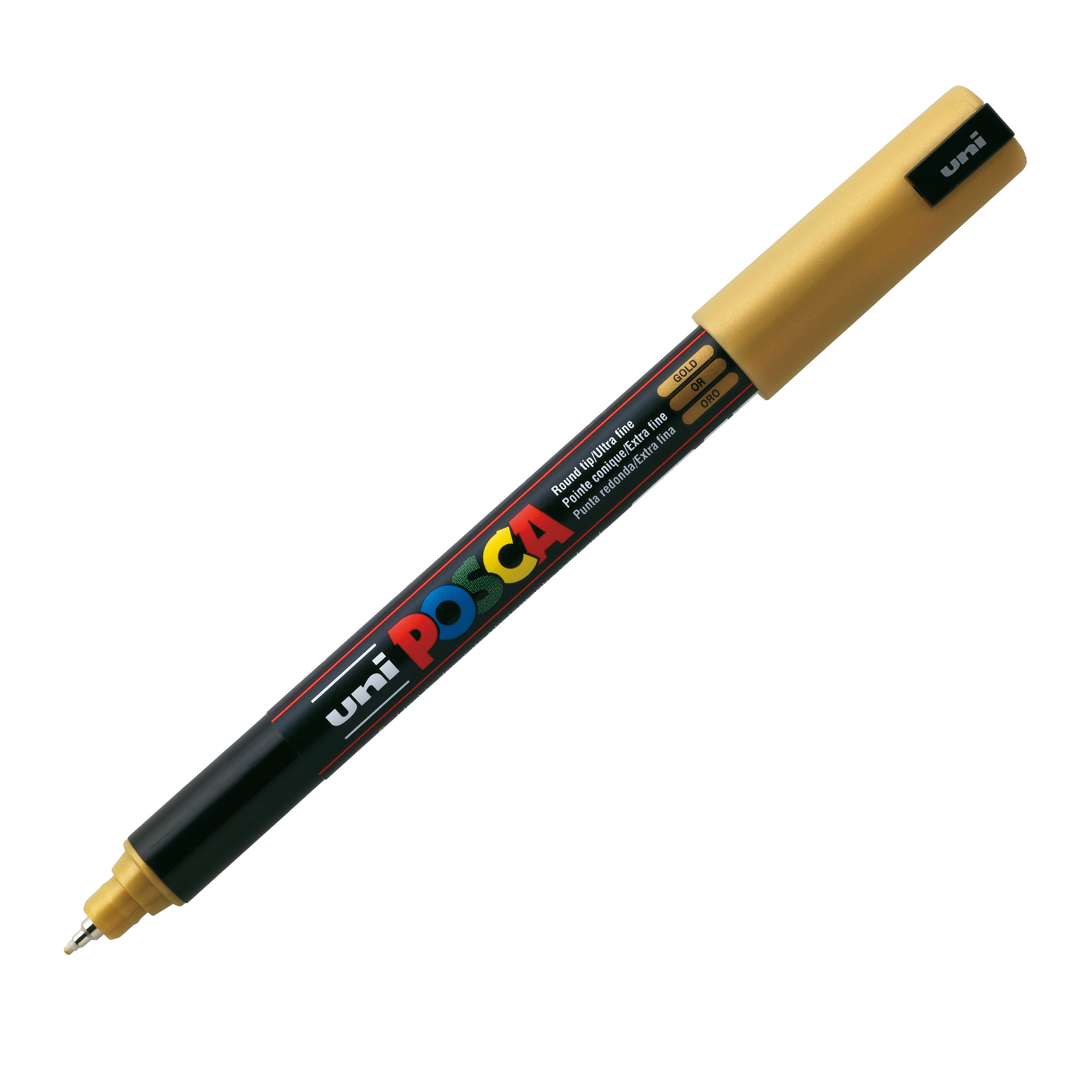 Marcatore a base d'acqua Uni Posca Pen PC1M - punta extra fine 0,7mm - oro - Uni Mitsubishi