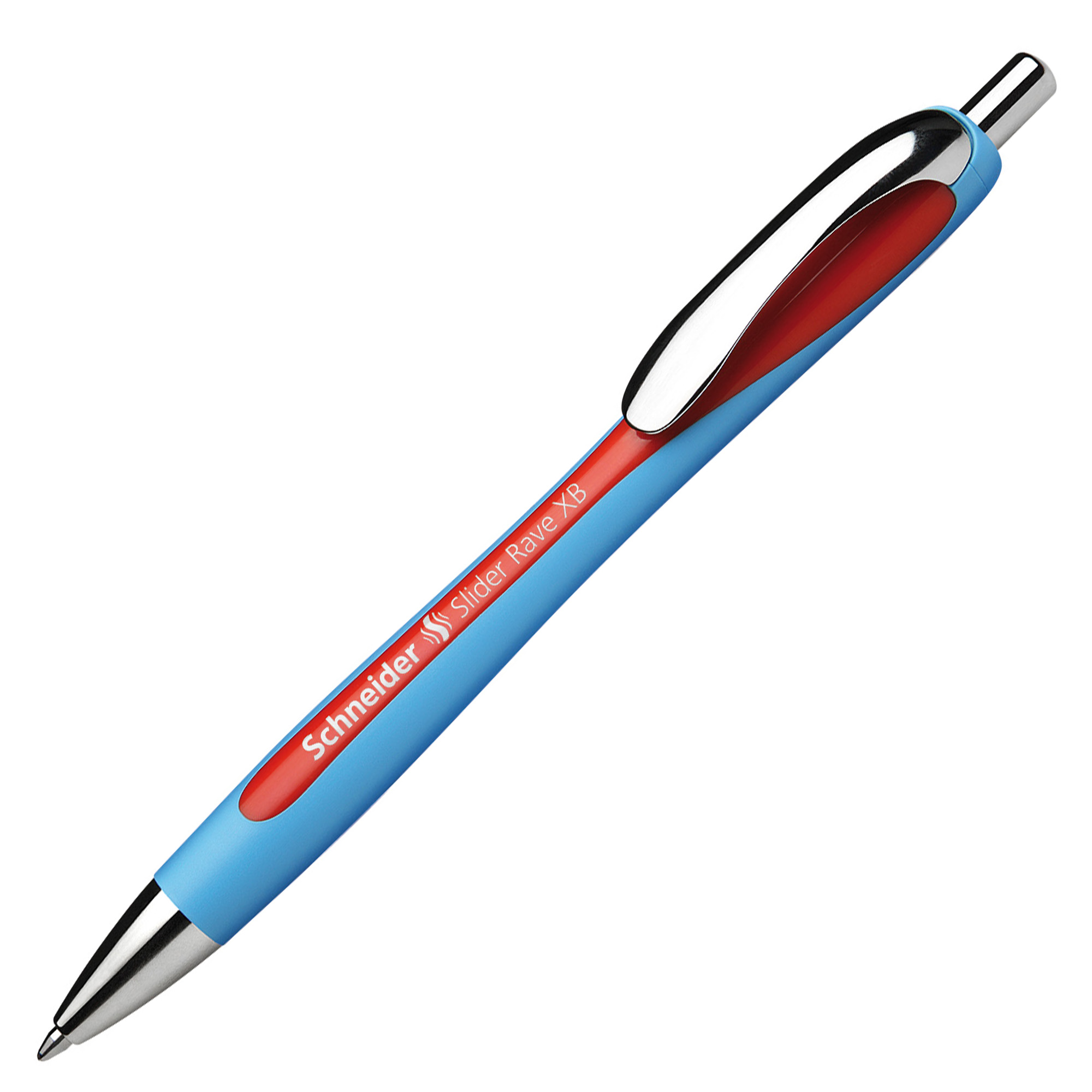 Penna a sfera a scatto Slider Rave - punta XB - rosso - Schneider