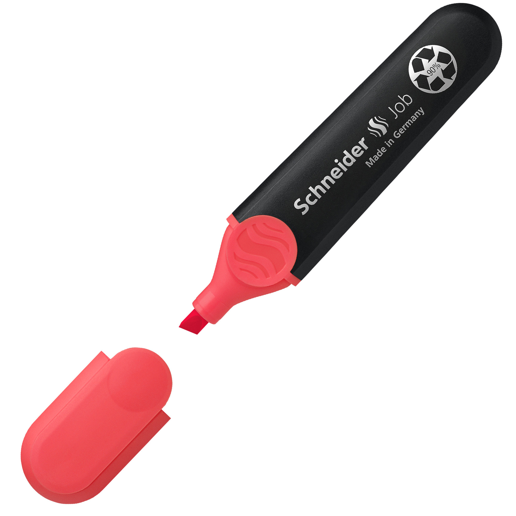 Evidenziatore Job - punta a scalpello - tratto da 1,0-5,0mm - colore rosso - Schneider