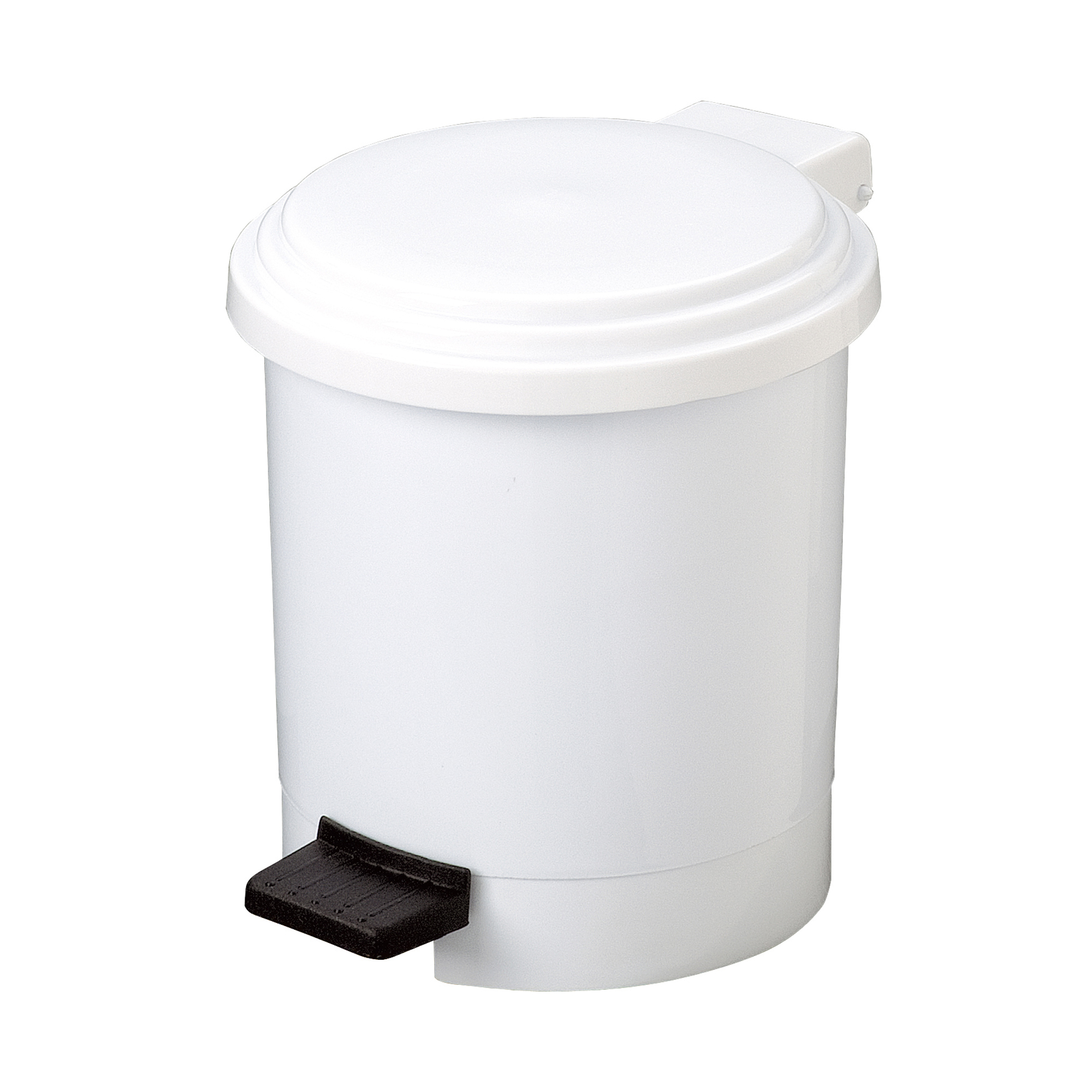 Pattumiera a pedale Ruf - PP - 6 L - diametro 22,5 cm - altezza 26,5 cm - bianco - Medial