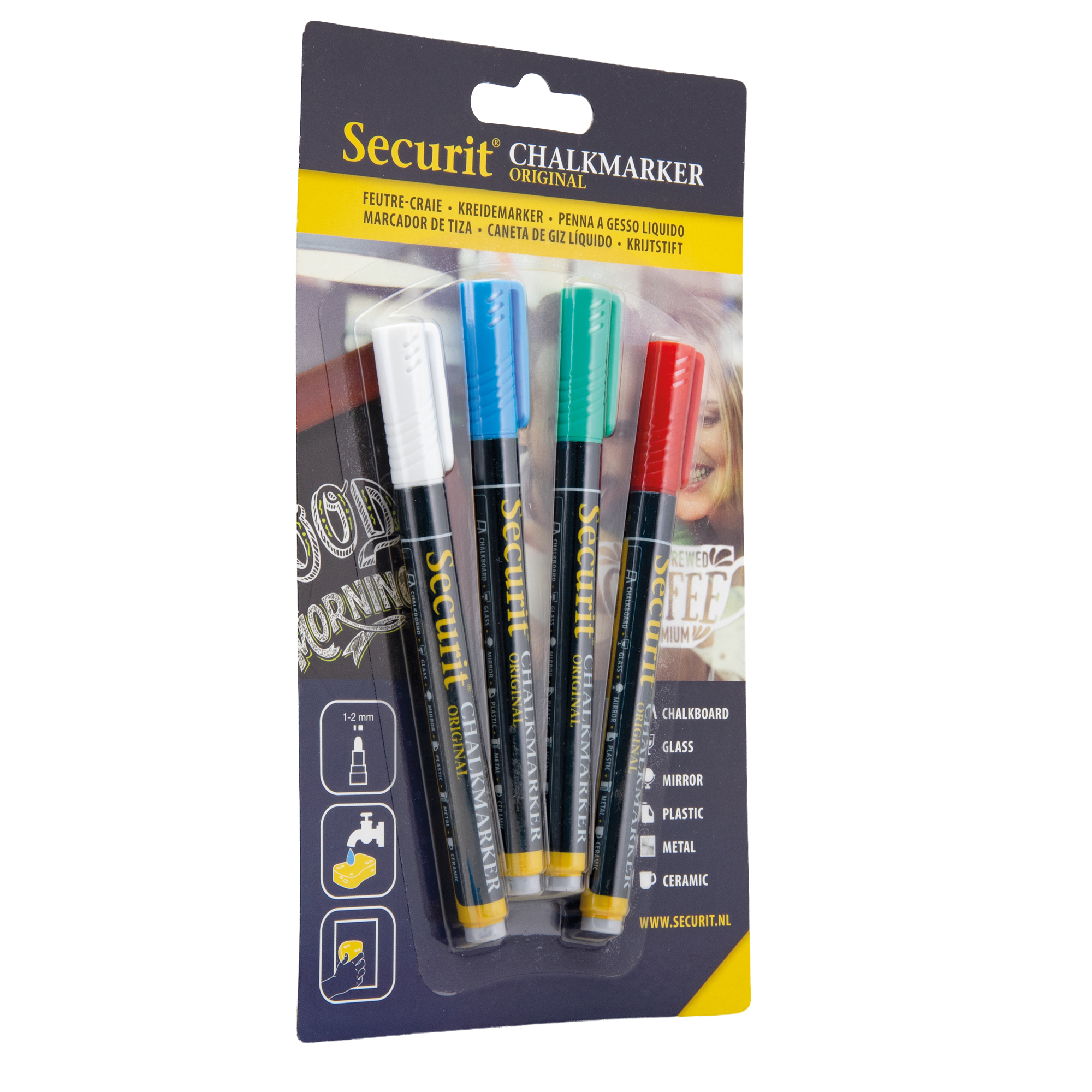 Marcatore a gesso liquido - punta fine da …