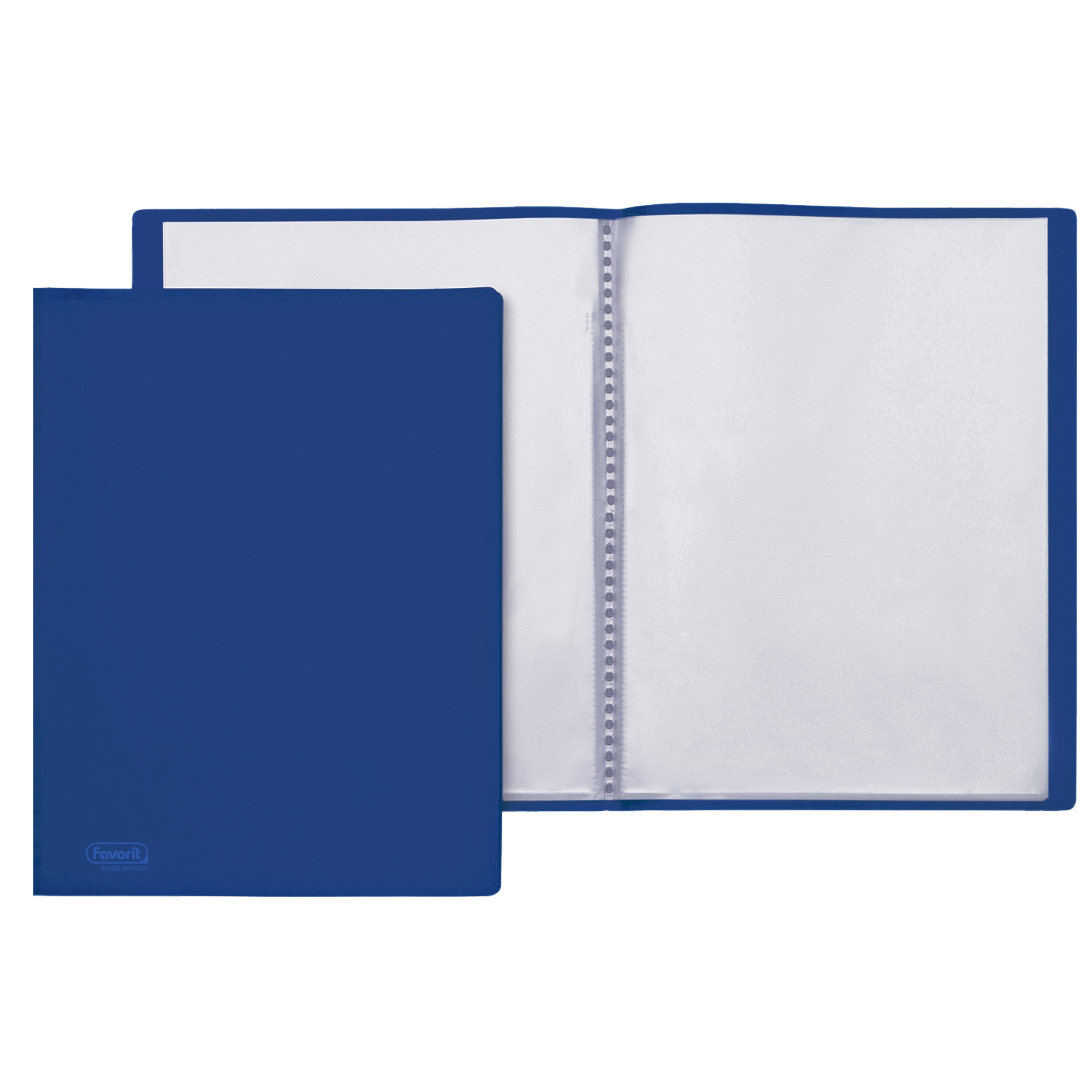 Portalistini Sviluppo - liscio - PP - 22 x 30 cm - 30 buste - blu - Favorit