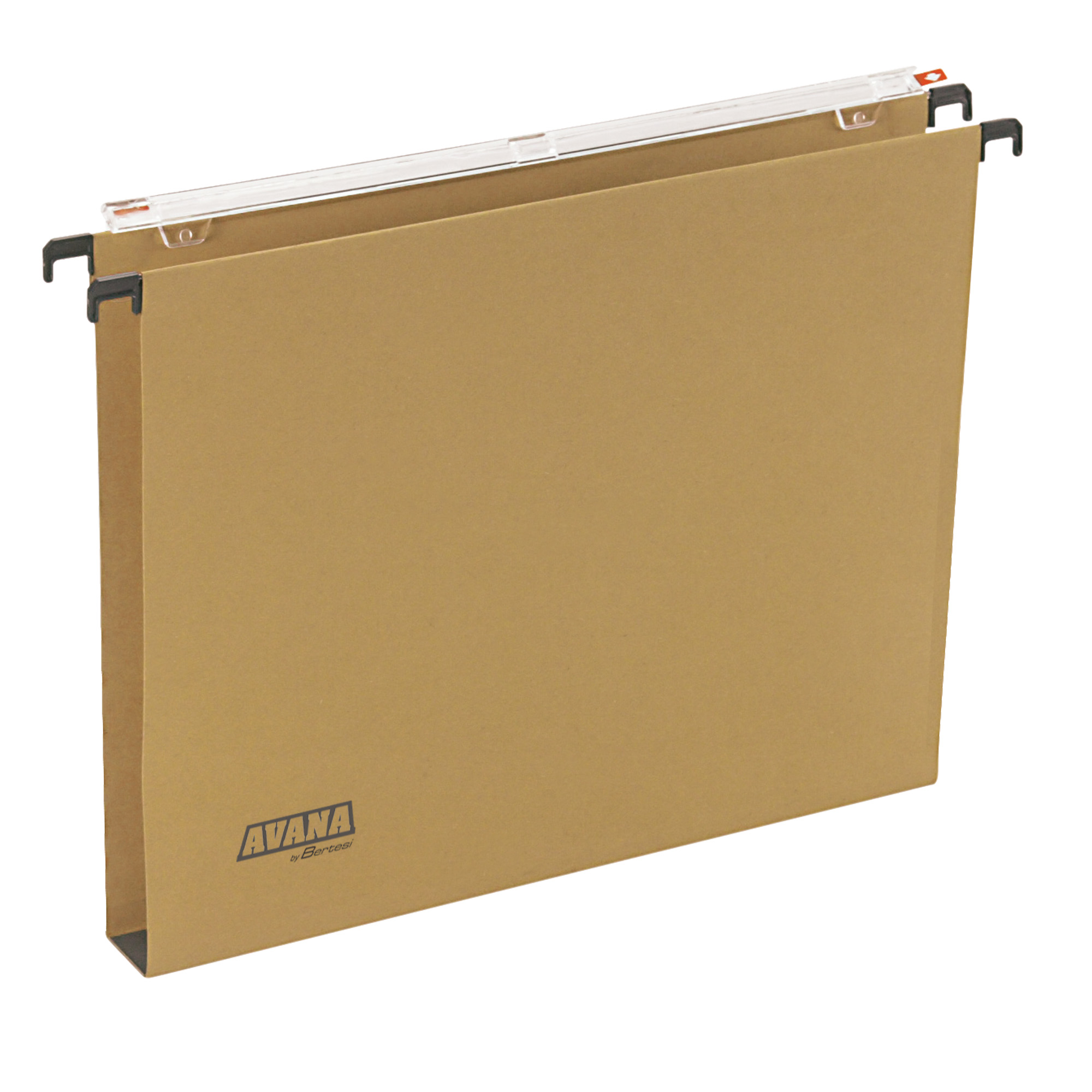 Cartella sospesa Avana - cassetto - interasse 39 cm - fondo U - 37 x 24,5 cm - avana - Bertesi