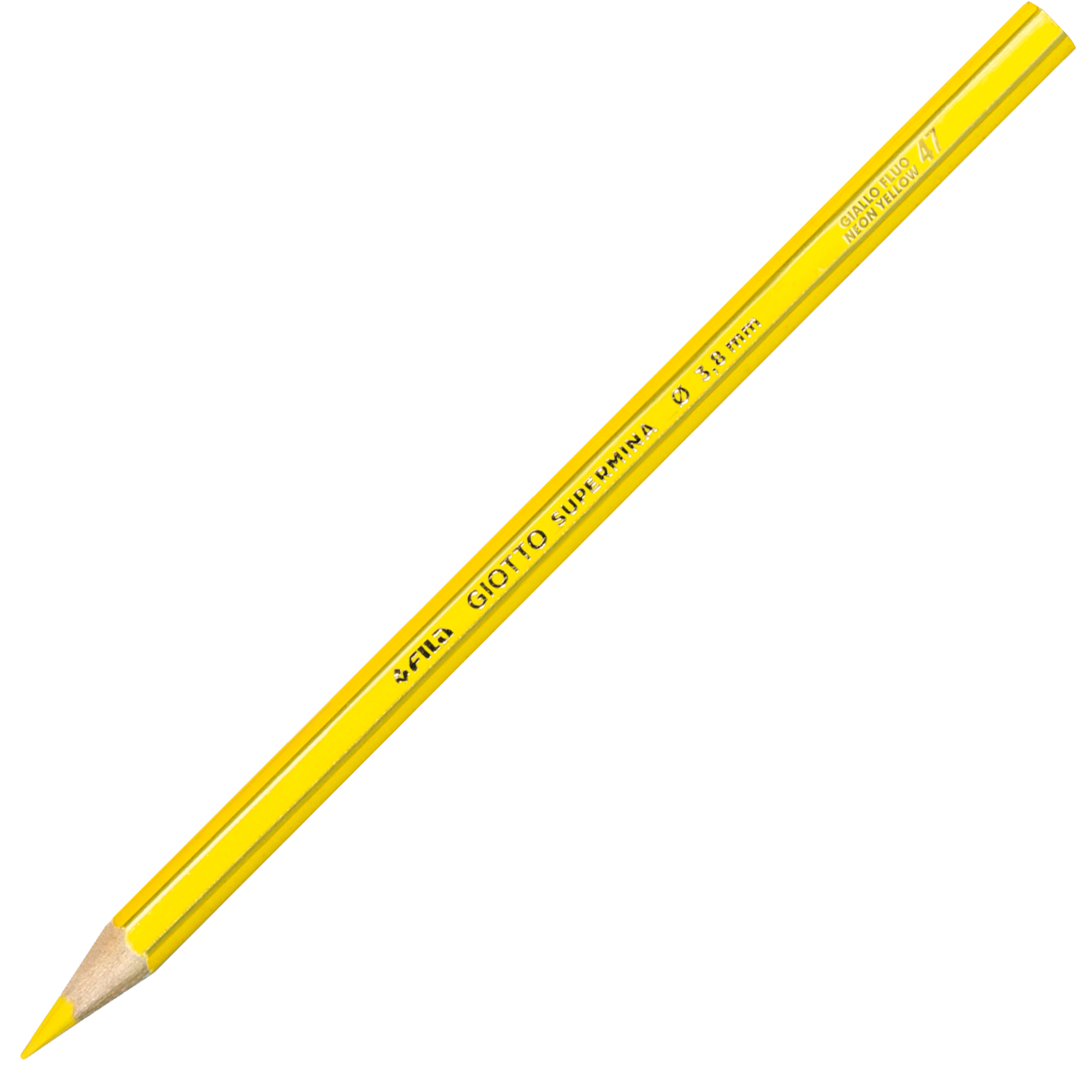 Pastello Supermina - mina 4 mm - giallo fluo 51 - Giotto
