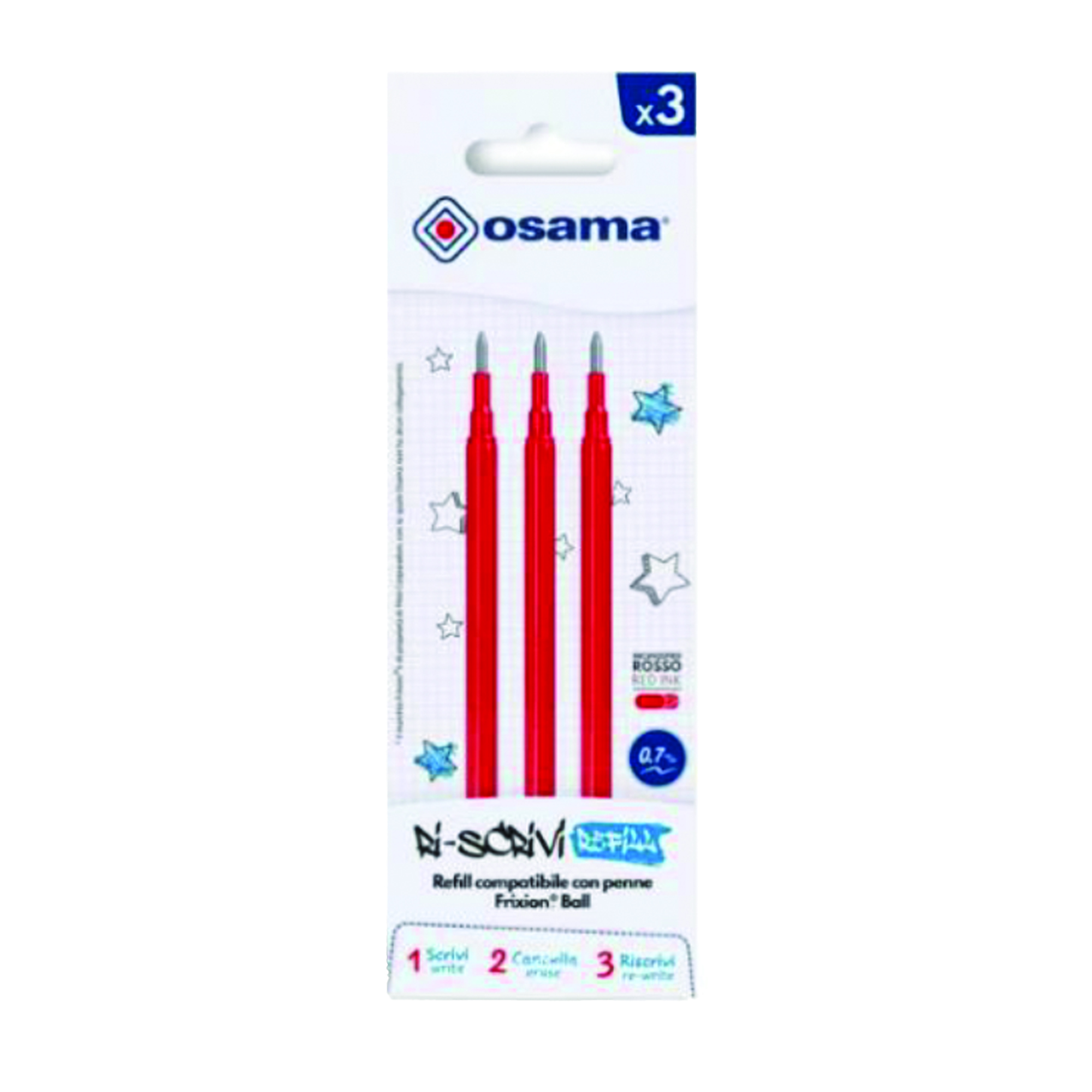 Refill per penne gel cancellabili - punta 0,7 …