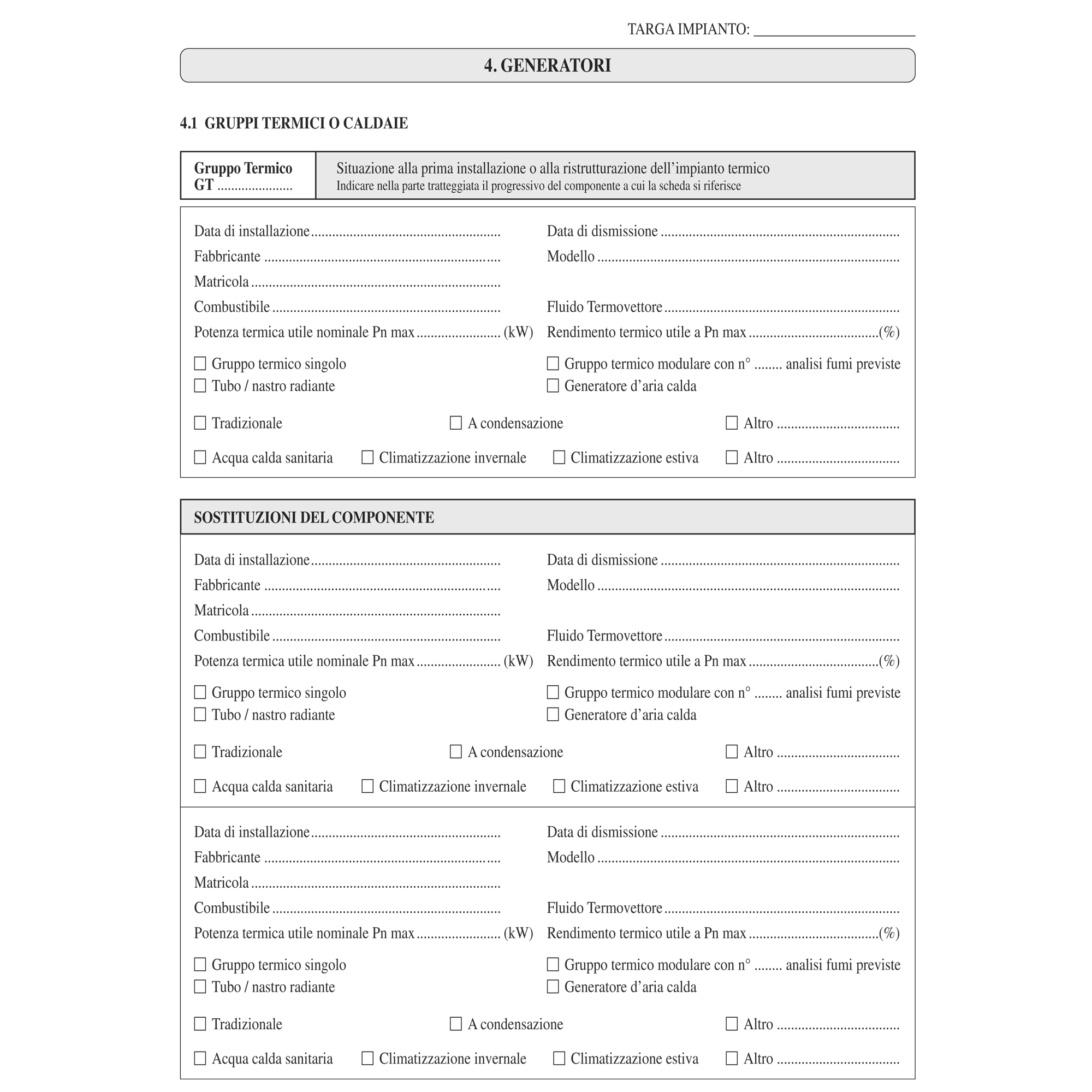 Libretto impianto climatizzazione Lombardia - 297 x 210mm - 48 fogli - Edipro