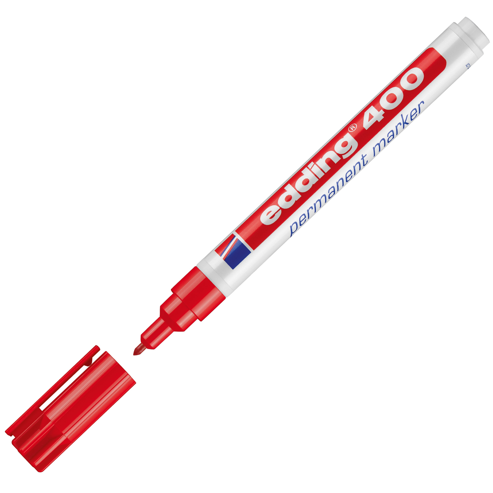 Marcatore permanente 400 - punta tonda - 1 mm - rosso - Edding