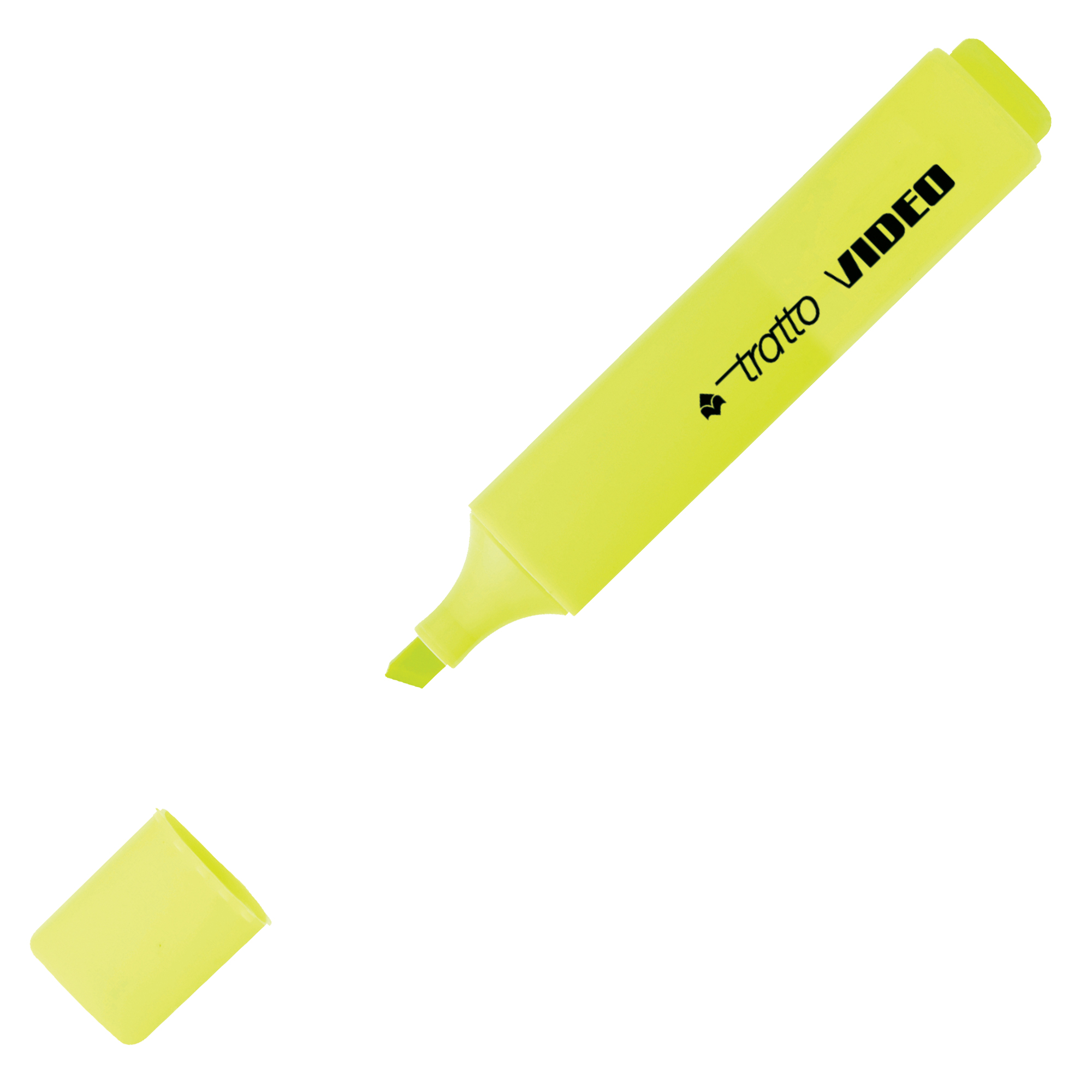 Evidenziatore Tratto Video - punta a scalpello - tratto da 1,0mm-5,0mm - giallo - Tratto