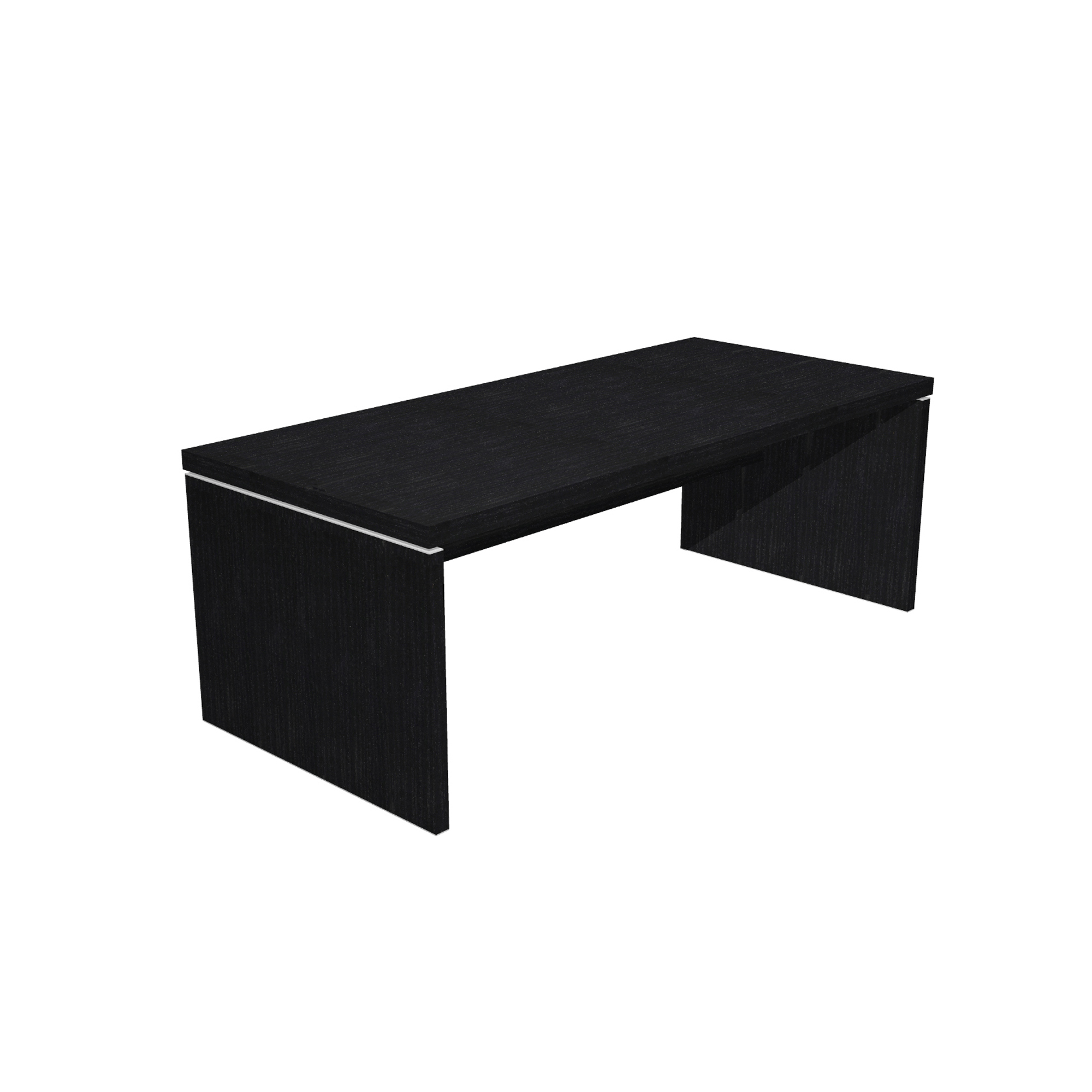 Scrivania direzionale Prestige - 210 x 90 x 74 cm - nero venato