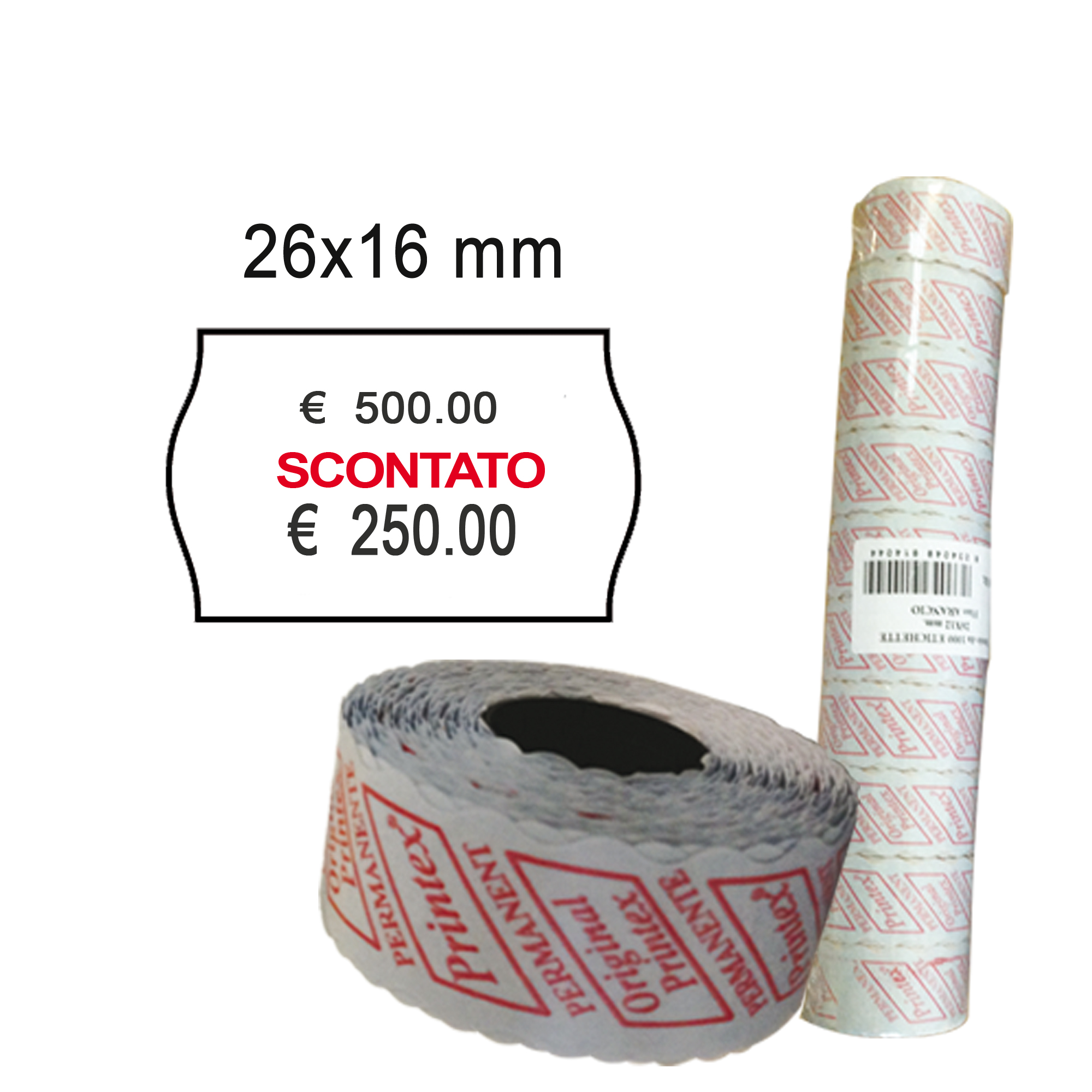 Rotolo da 1000 etichette a onda per Printex …