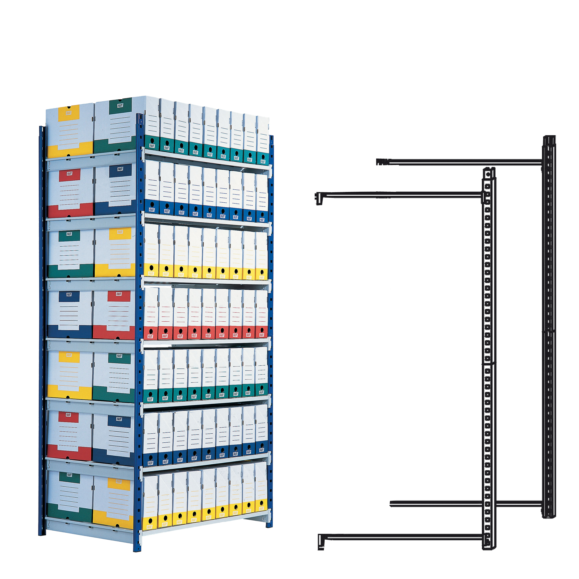 Scaffale RANG'ECO - modulo aggiunta - 5 ripiani …
