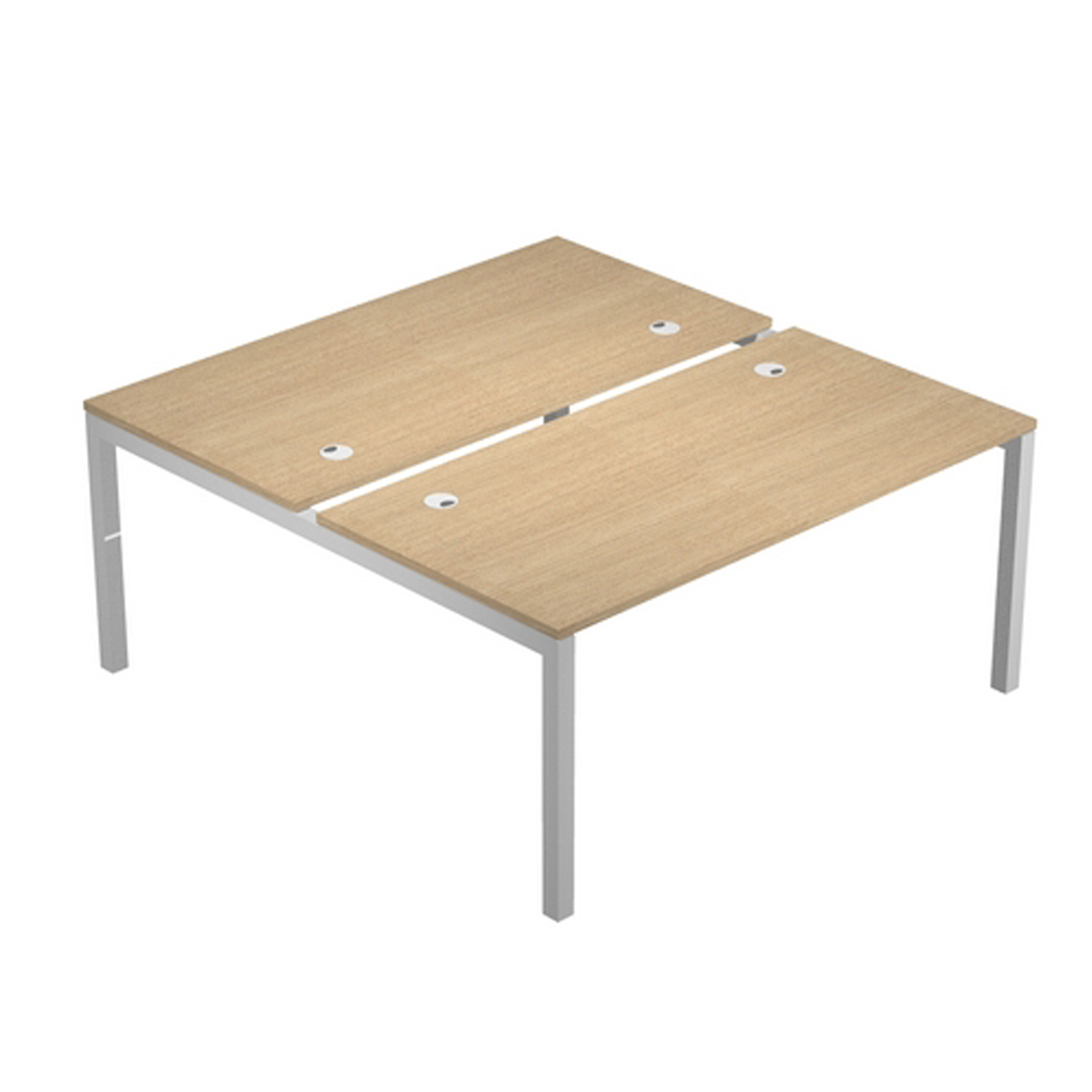 Scrivania a 2 postazioni contrapposte Agorà - 140 x 168 x 72,5 cm - rovere