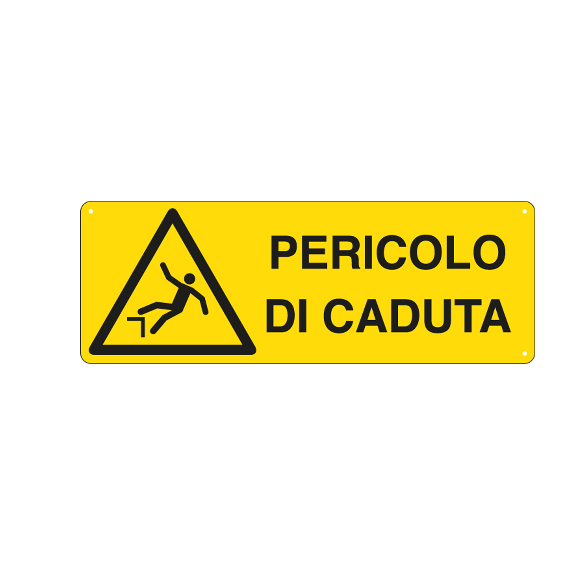 Cartello segnalatore - 35x12,5 cm - PERICOLO DI …