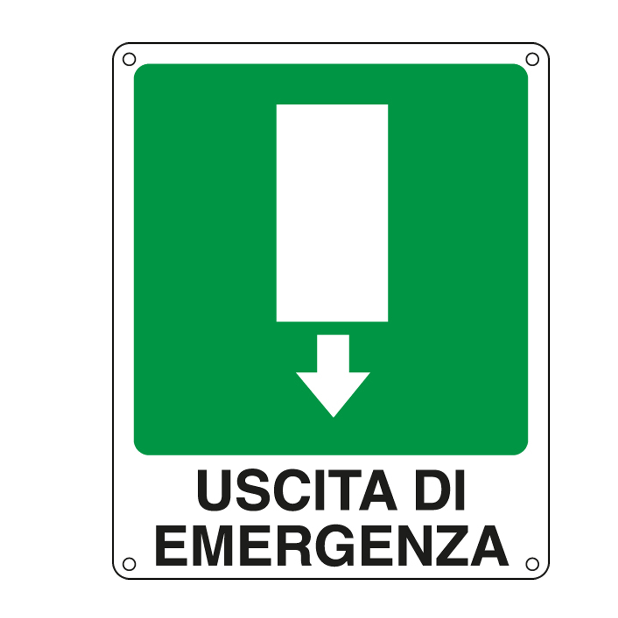 Cartello segnalatore - 25x31 cm - USCITA DI …