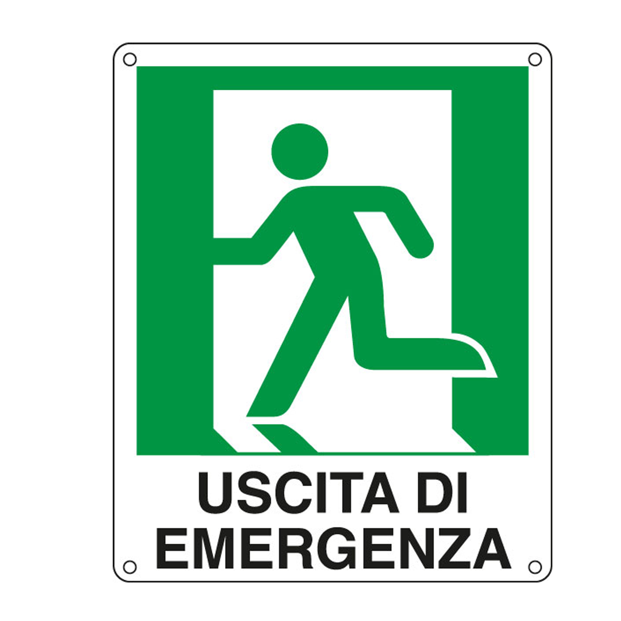Cartello segnalatore - 25x31 cm - USCITA DI …