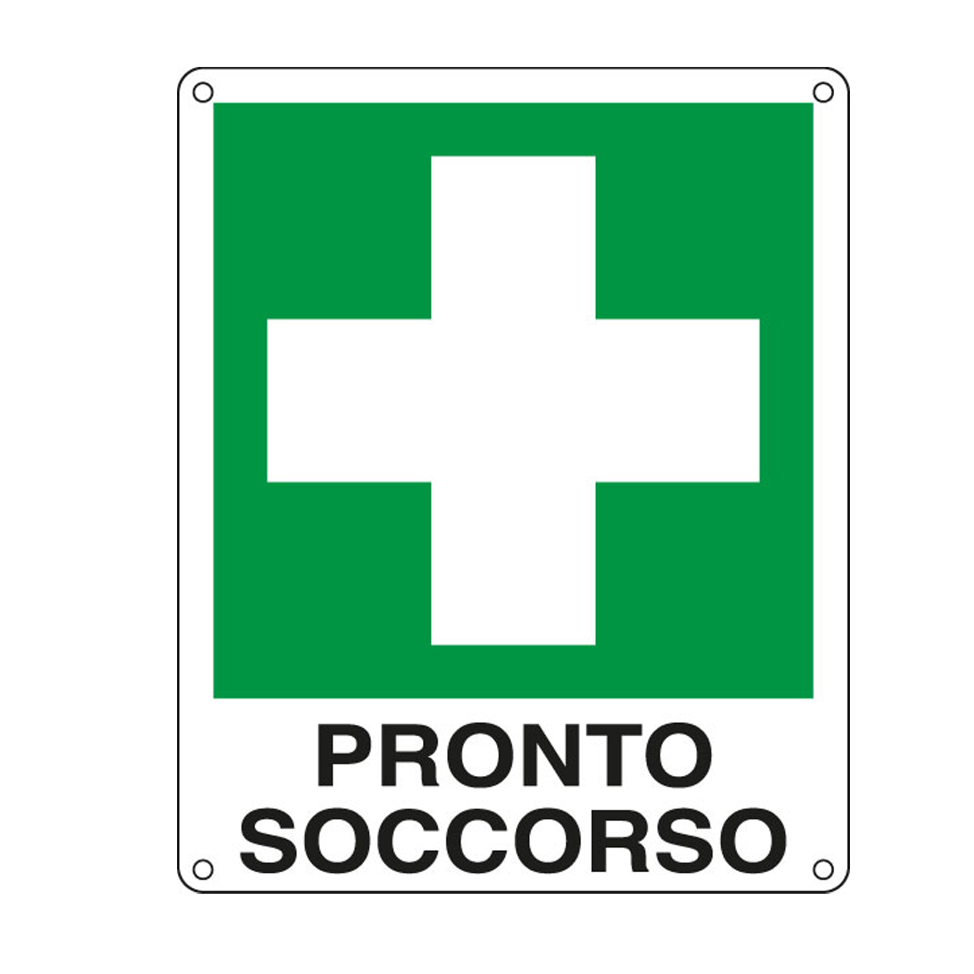 Cartello segnalatore - 12x14,5 cm - PRONTO SOCCORSO …