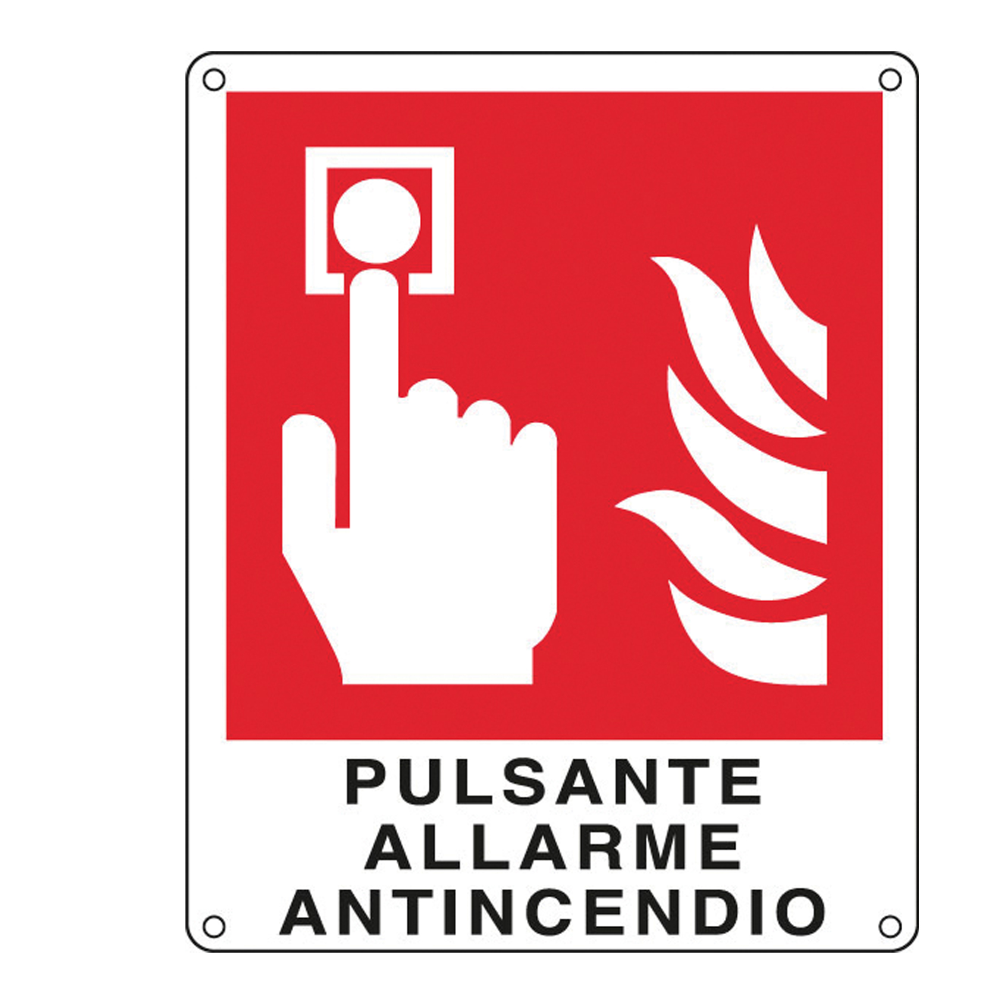 Cartello segnalatore - 12x14,5 cm - PULSANTE ALLARME …