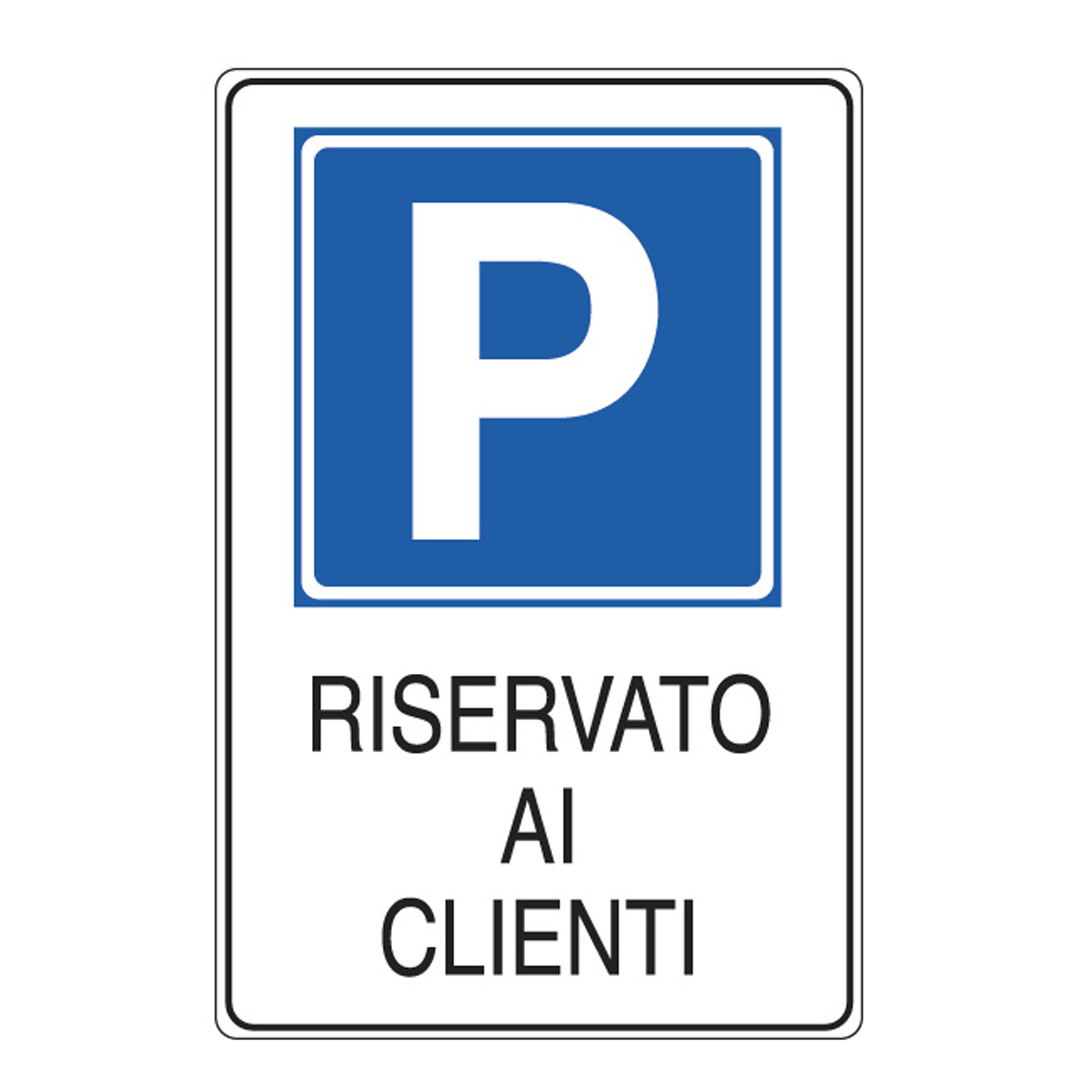 Cartello segnalatore - 20x30 cm - PARCHEGGIO RISERVATO …