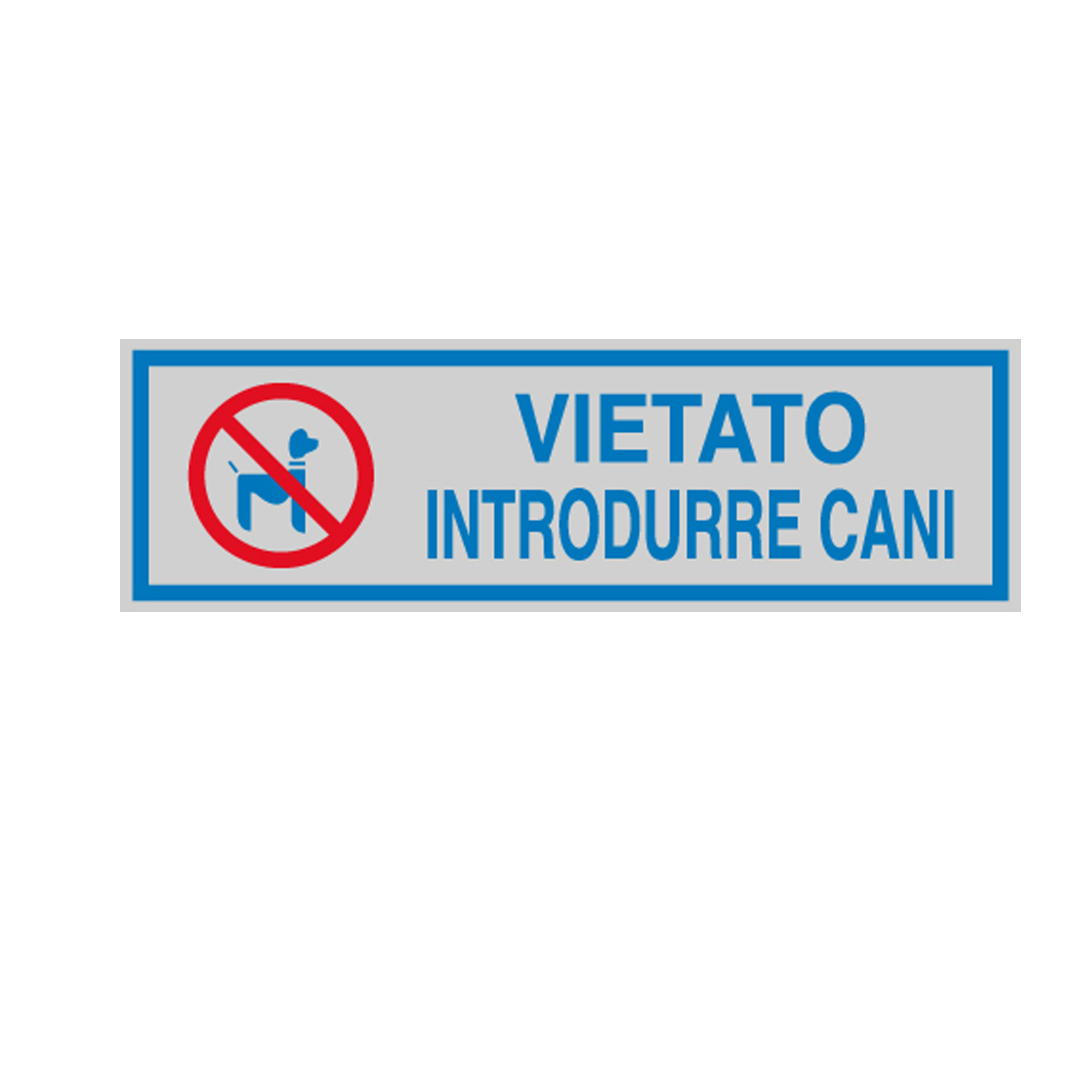 Targhetta adesiva - VIETATO INTRODURRE CANI - 16,5 …