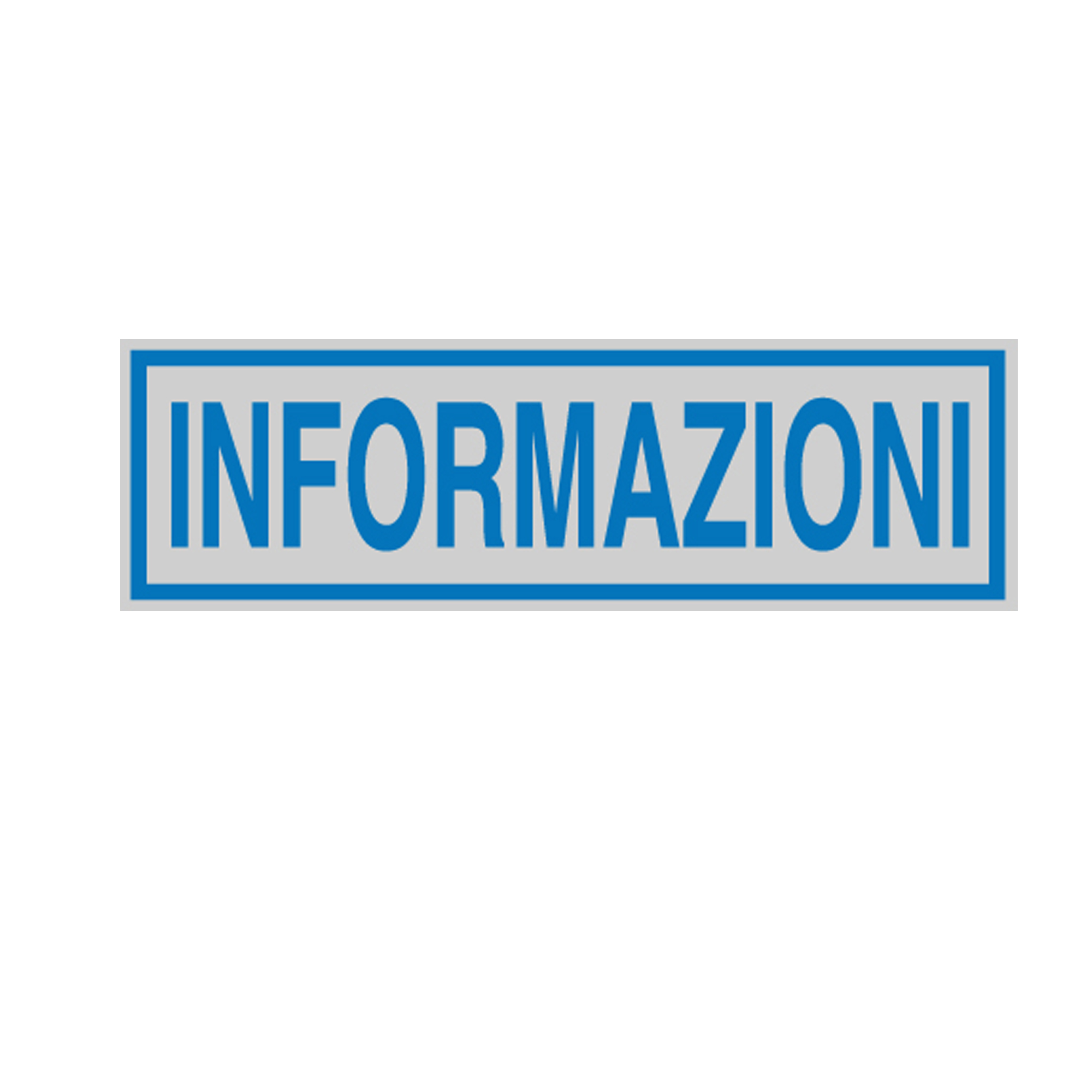 Targhetta adesiva - INFORMAZIONI - 16,5 x 5 …