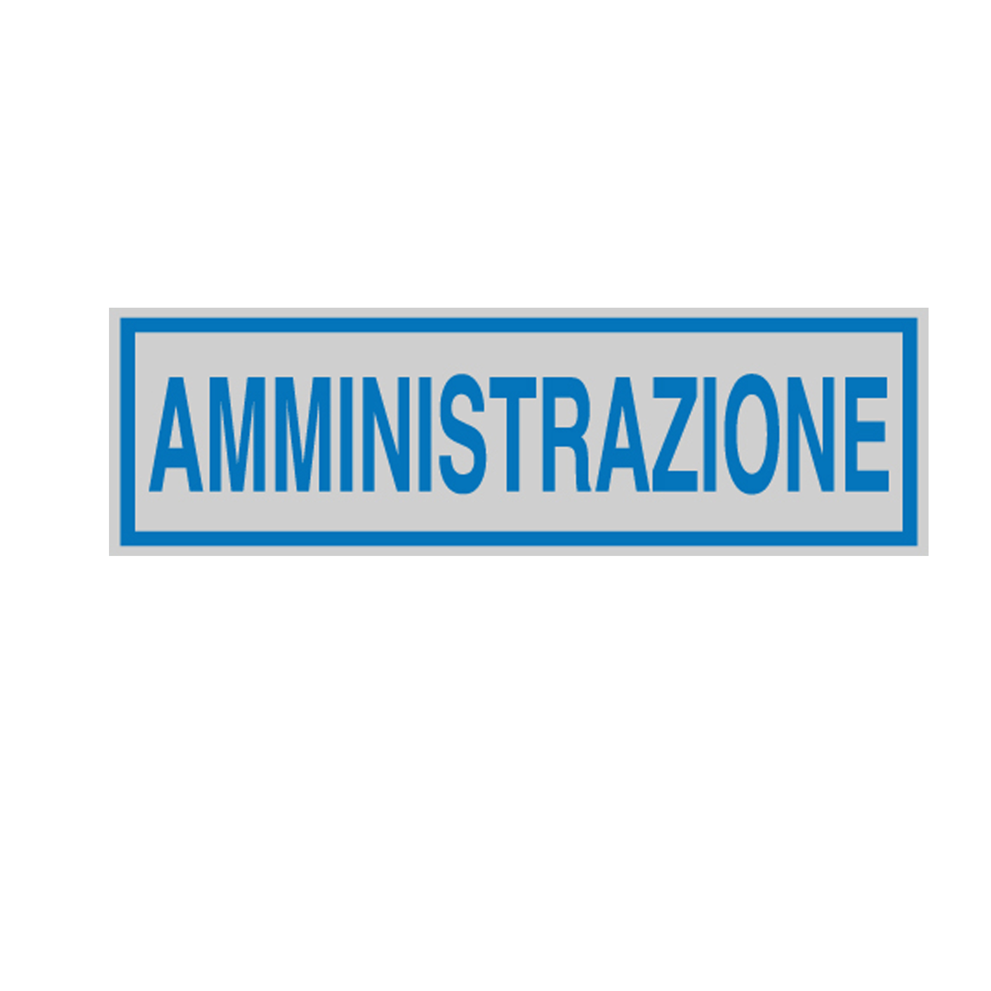 Targhetta adesiva - AMMINISTRAZIONE - 16,5 x 5 …