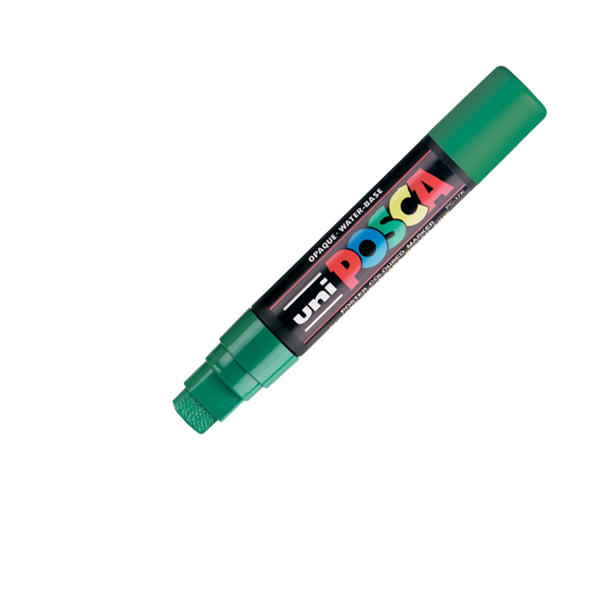 Marcatore a base d'acqua Uni Posca PC17K - punta extra large a scalpello 15,0mm - verde - Uni Mitsubishi