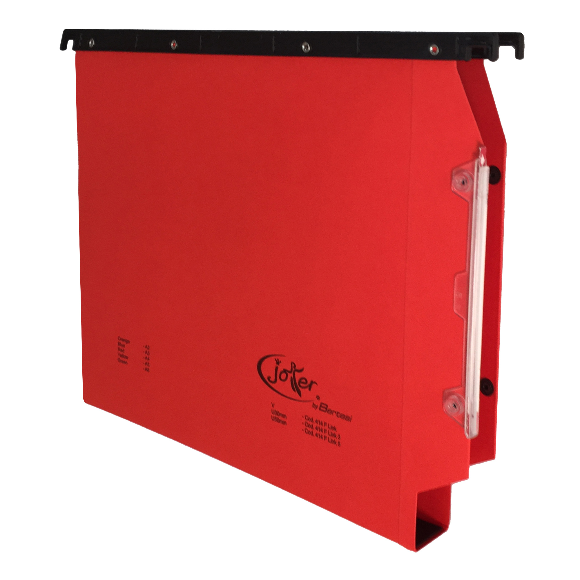 Cartella sospesa Joker - armadio - interasse 33 cm - fondo U - 33 x 28 cm - rosso - Bertesi