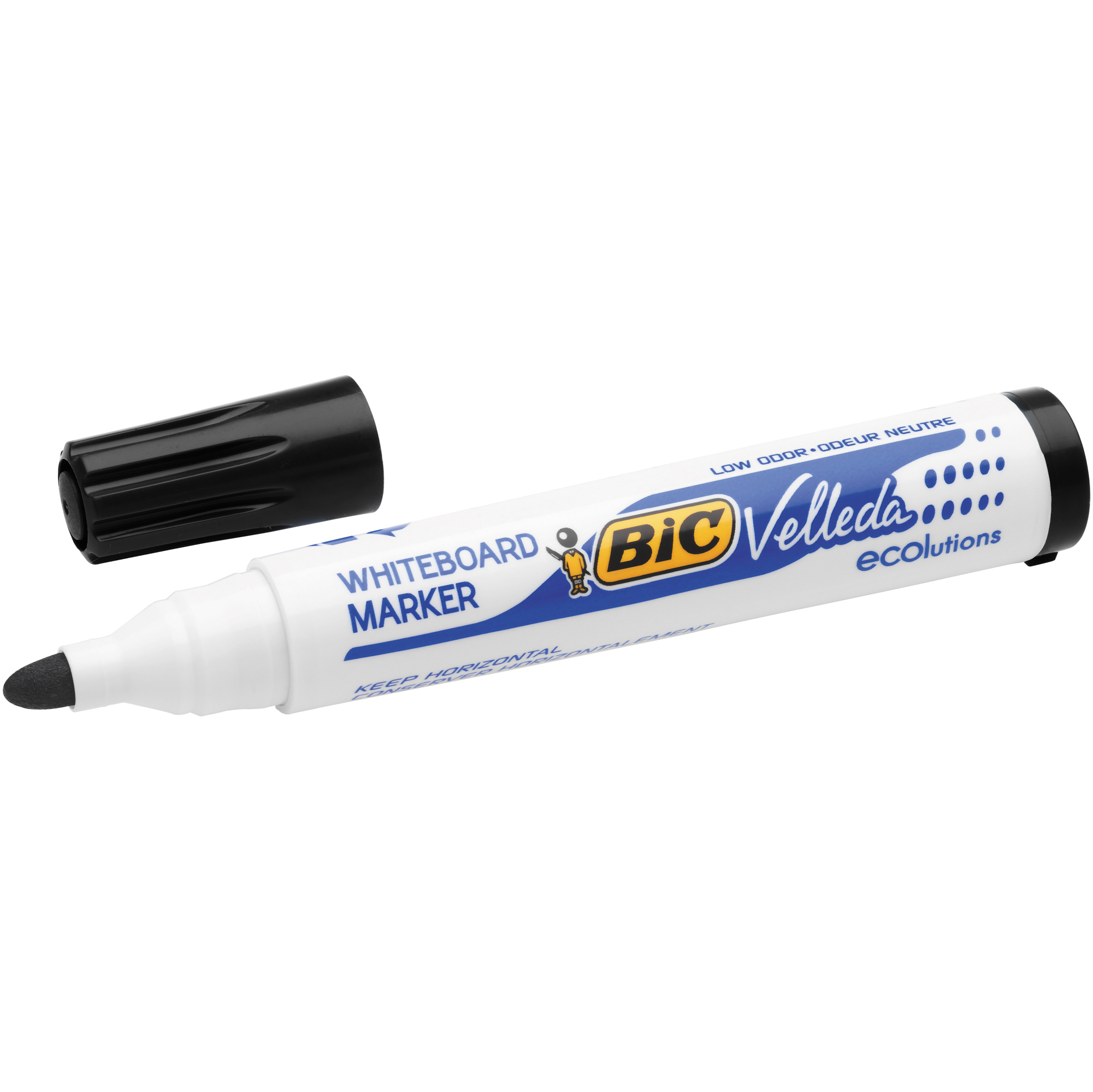 Pennarello per lavagne cancellabili Whiteboard Marker Velleda 1701 Recycled Bic - punta tonda 1,5mm - nero - Bic