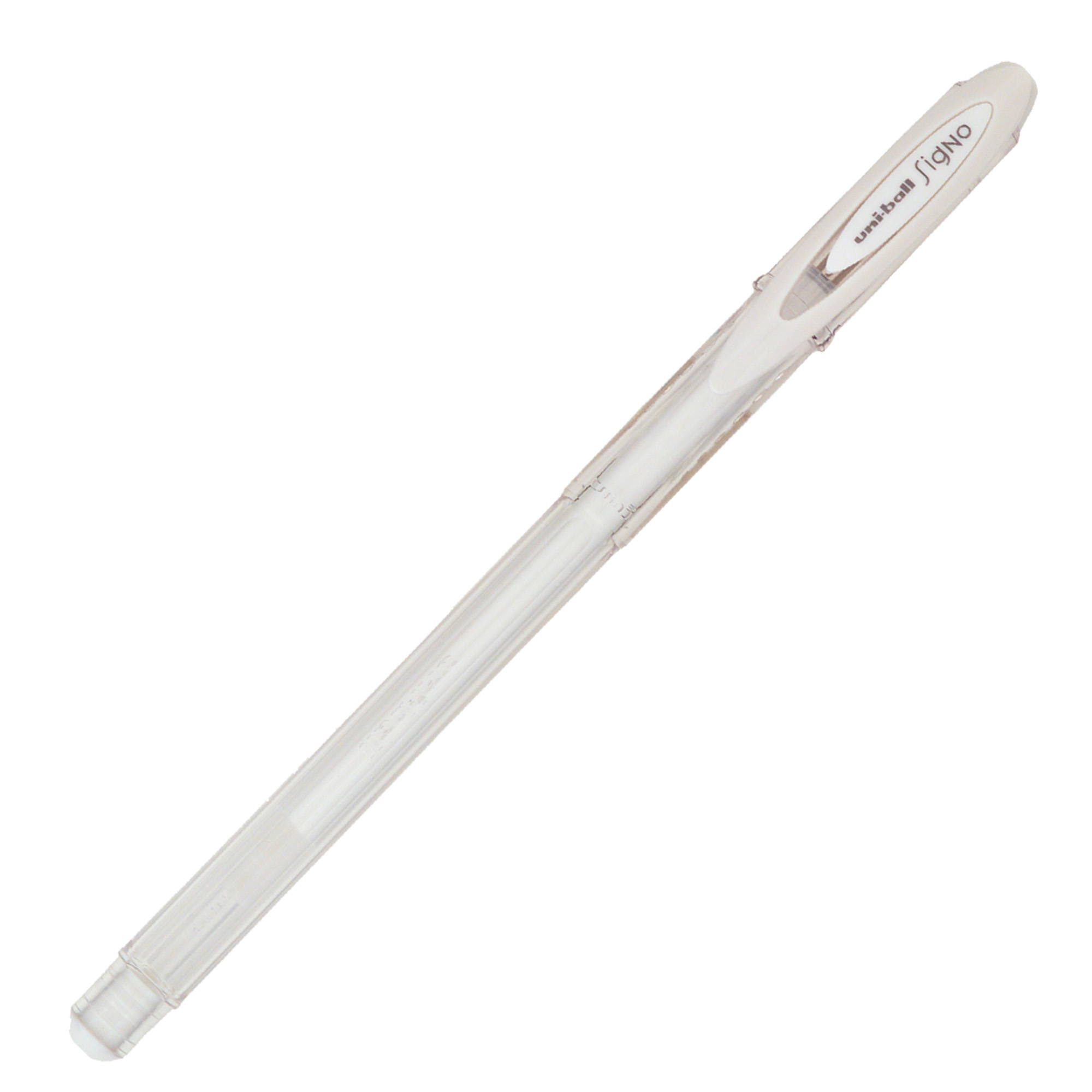 Penna a sfera gel con cappuccio Uni Ball Signo M120 - punta 0,7mm - bianco - Uni Mitsubishi
