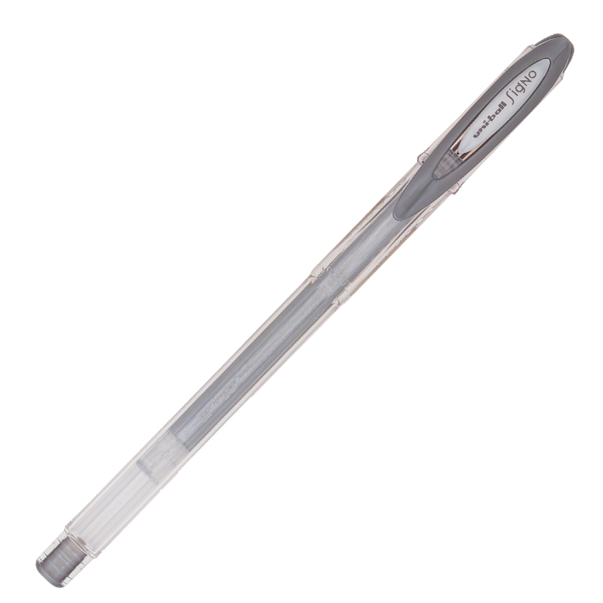 Penna a sfera gel con cappuccio Uni Ball Signo M120 - punta 0,8mm - argento - Uni Mitsubishi