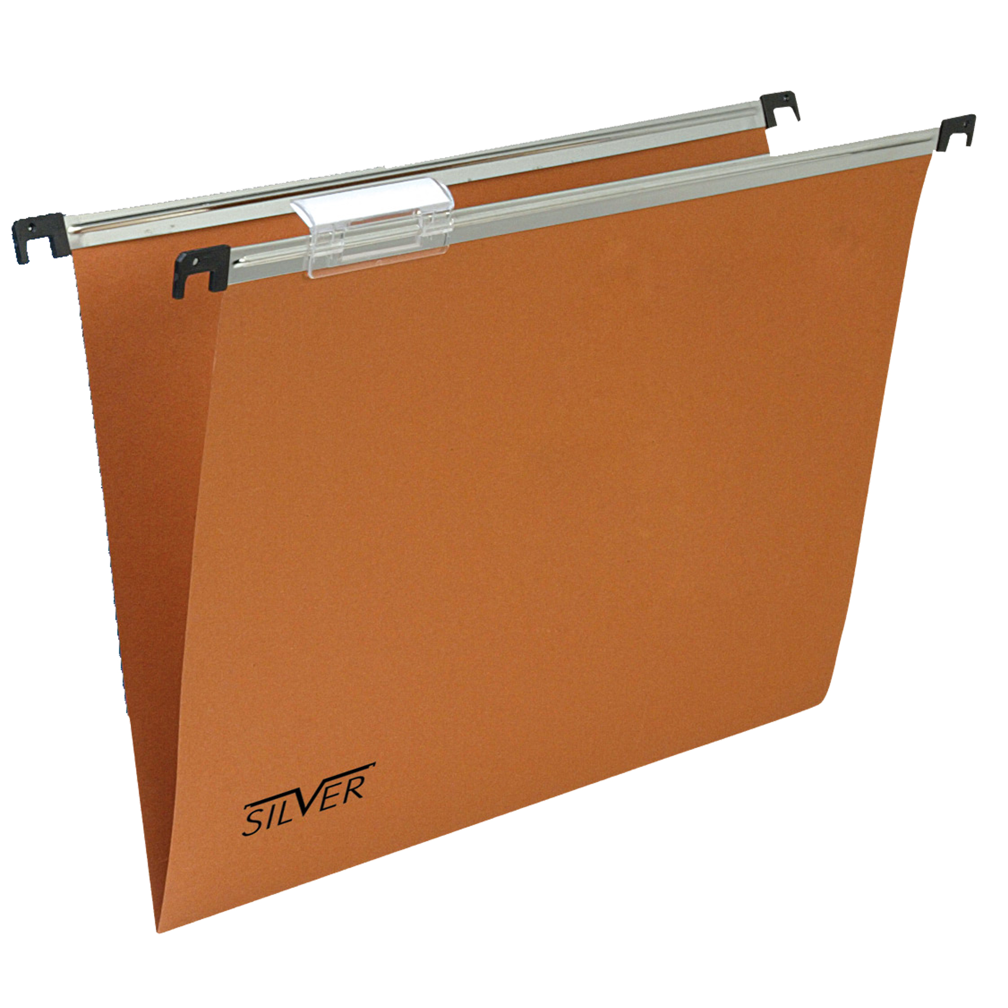 Cartella sospesa Silver - cassetto - interasse 33 cm - fondo V - 31,2 x 25 cm - arancio - Bertesi