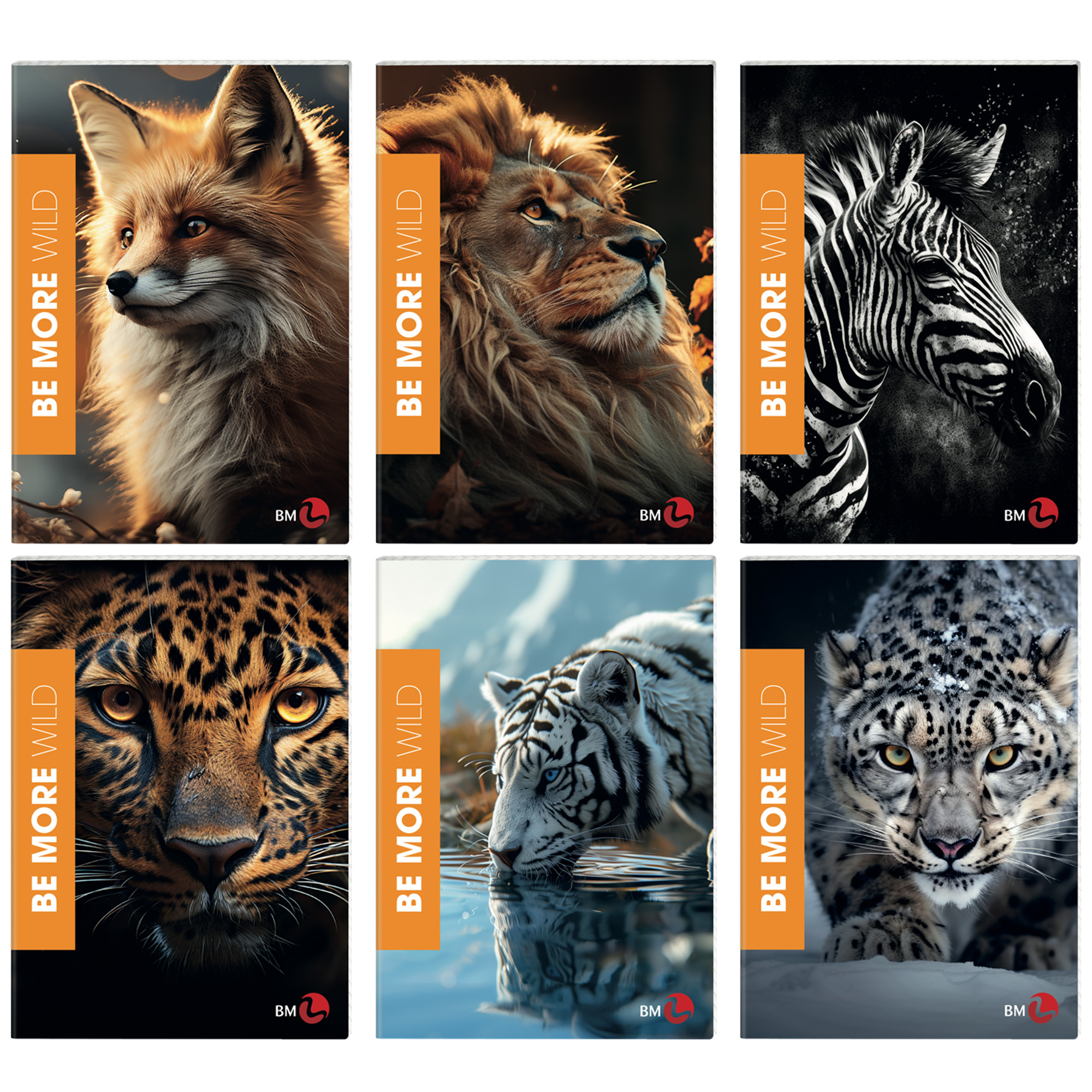 Maxiquaderno Be More Wild - A4 - 4mm - 36+2 fogli - 100gr - BM