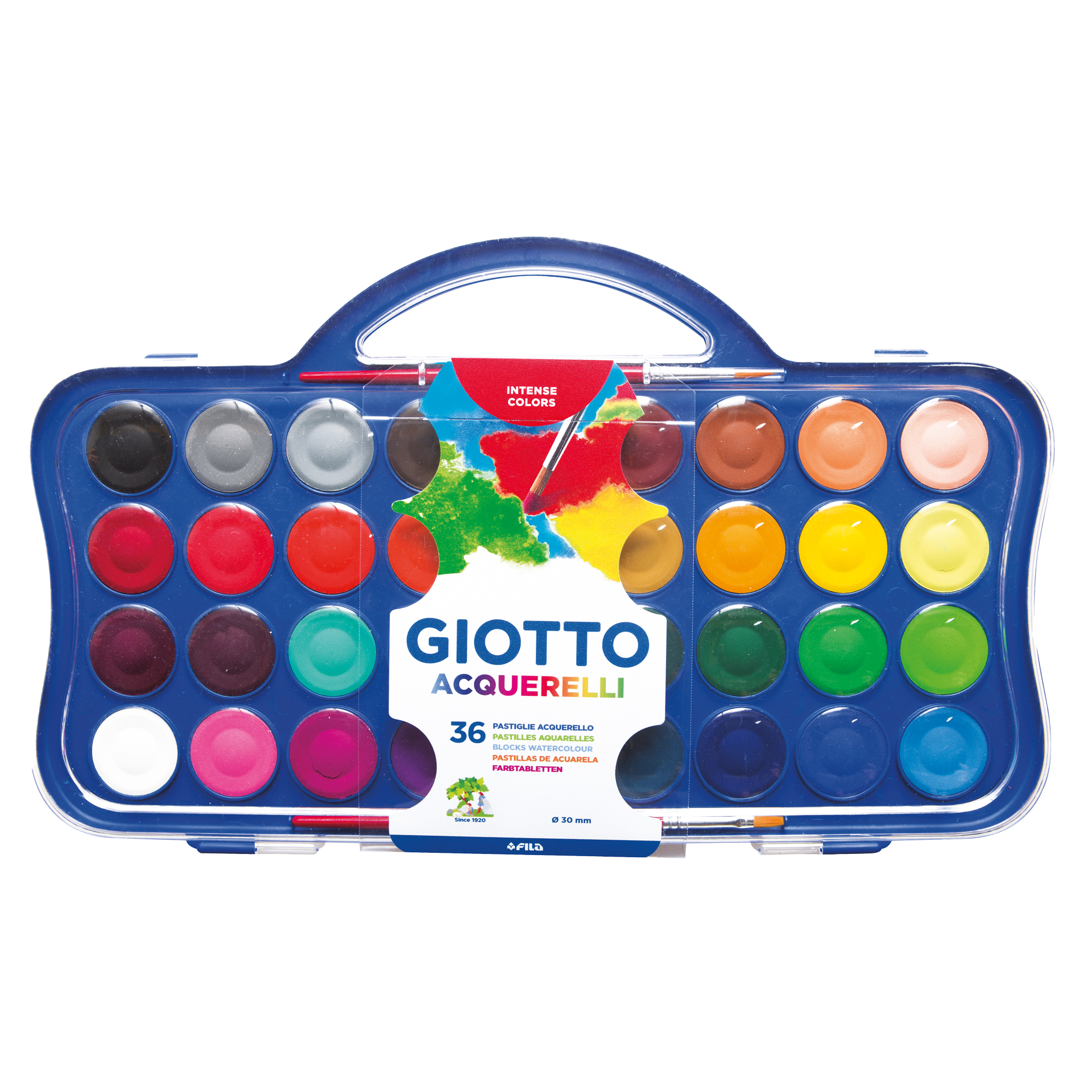 Pastiglie Acquerelli - ø 30mm - Giotto - 36 pastiglie