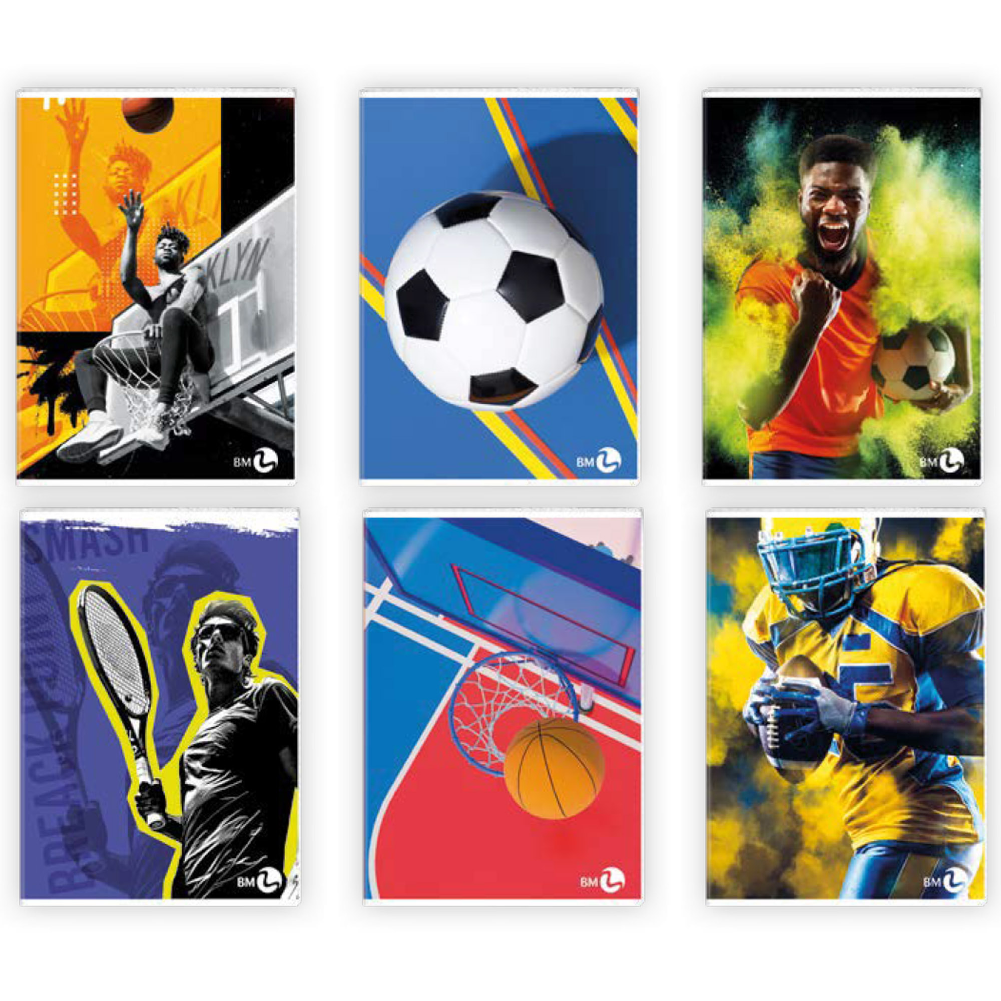 Maxiquaderno Sport fantasia - A4 - 1 rigo - 40+2 fogli - 80gr - BM