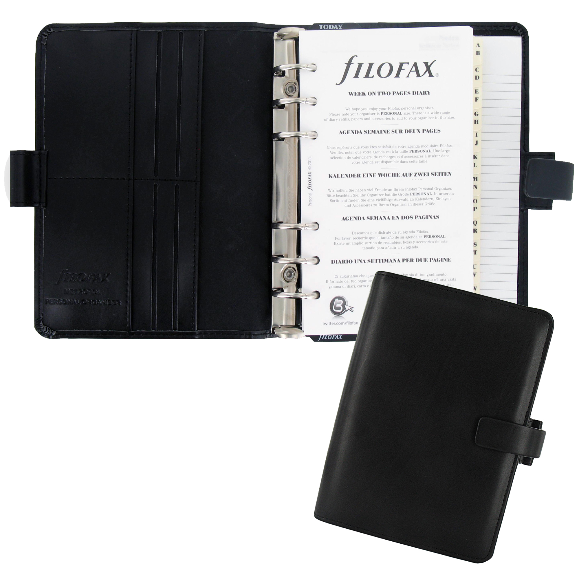 Organiser Metropol Personal - similpelle - nero - …