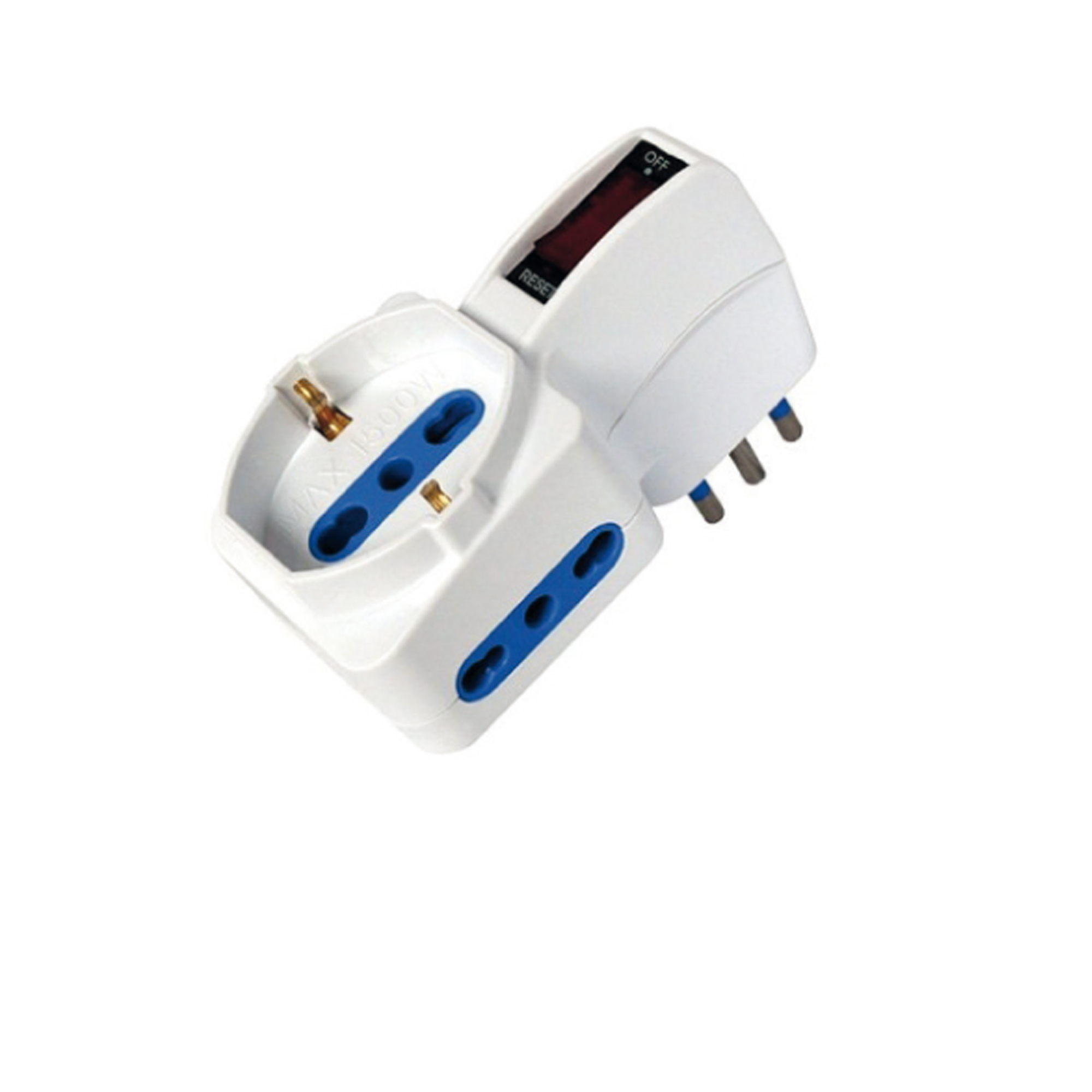 Adattatore con spina 10A verticale - 2 prese …