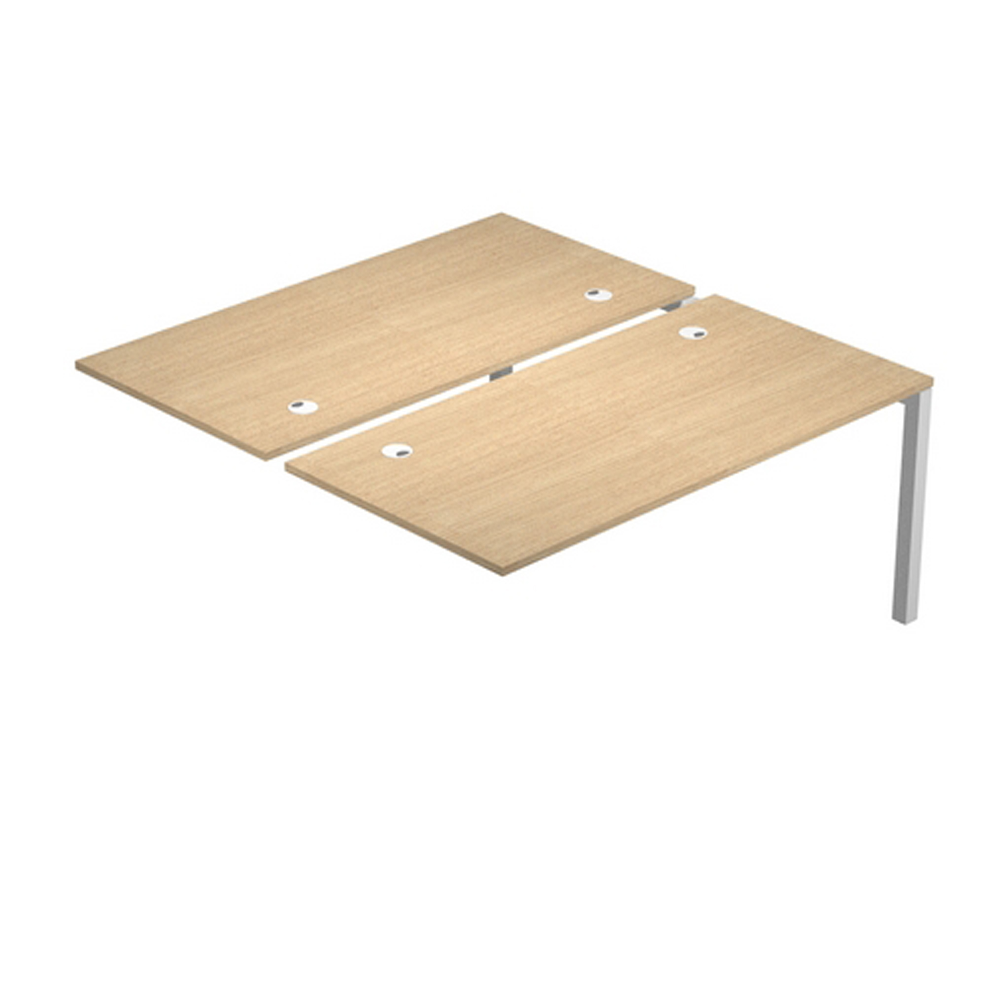 Postazione doppia aggiuntiva per scrivanie AgorA' - 180 x 168 x 72,5 cm - rovere - Artexport
