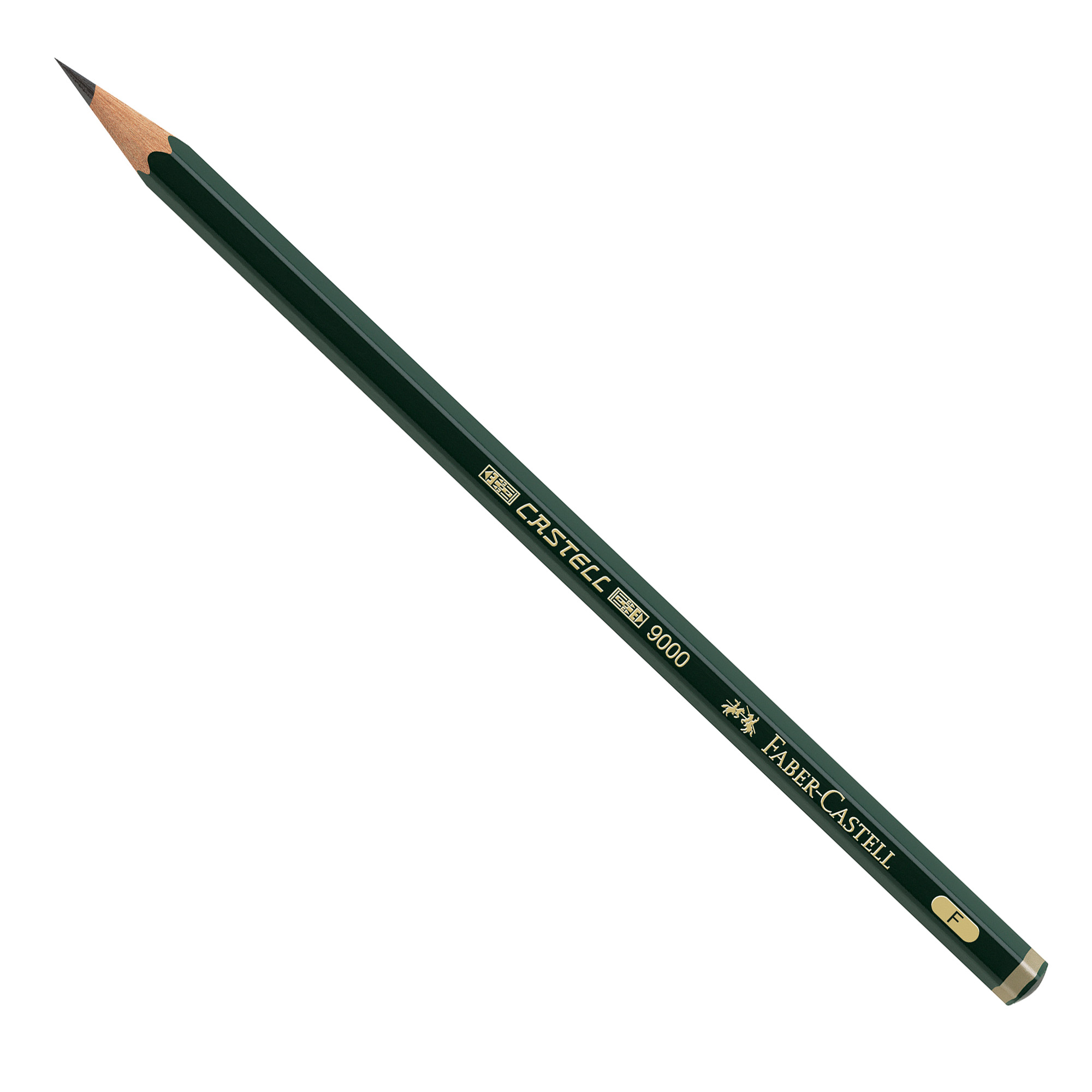 Matita in grafite Castell 9000 - gradazione F - esagonale - Faber-Castell